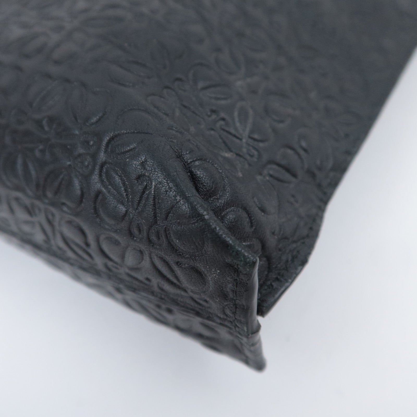 LOEWE Anagram Leather Clutch Bag Black