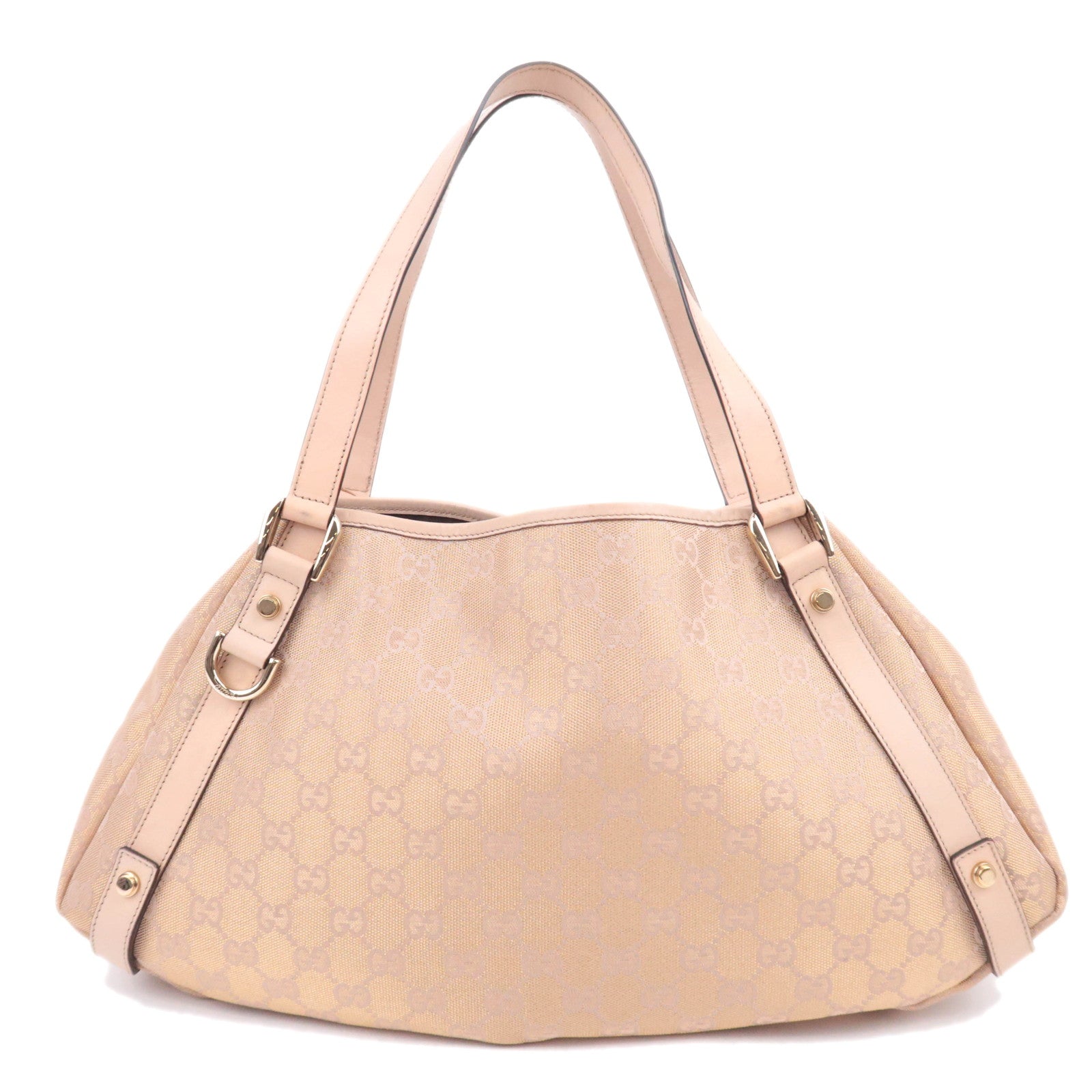 GUCCI Abby GG Canvas Tote Bag Beige Gold 13073690331