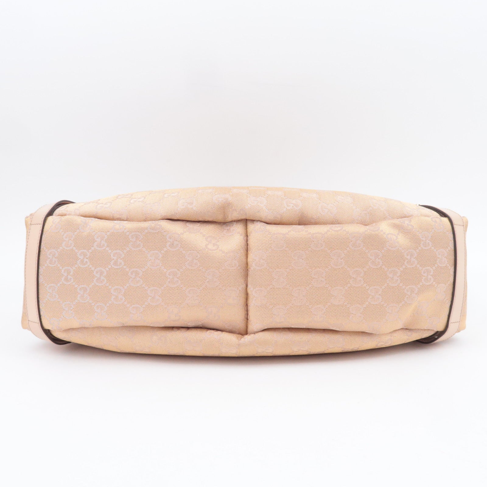 GUCCI Abby GG Canvas Tote Bag Beige Gold 130736