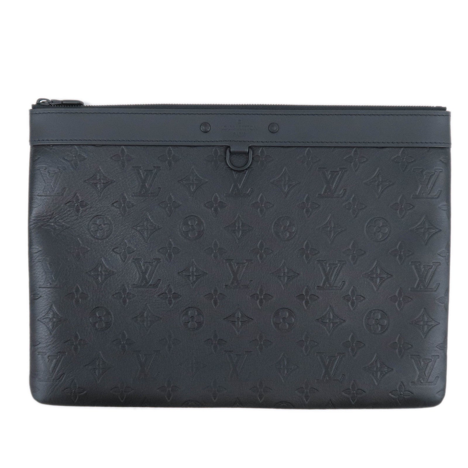 Louis Vuitton Monogram Shadow Pochette Discovery Clutch Bag Black M6290390337