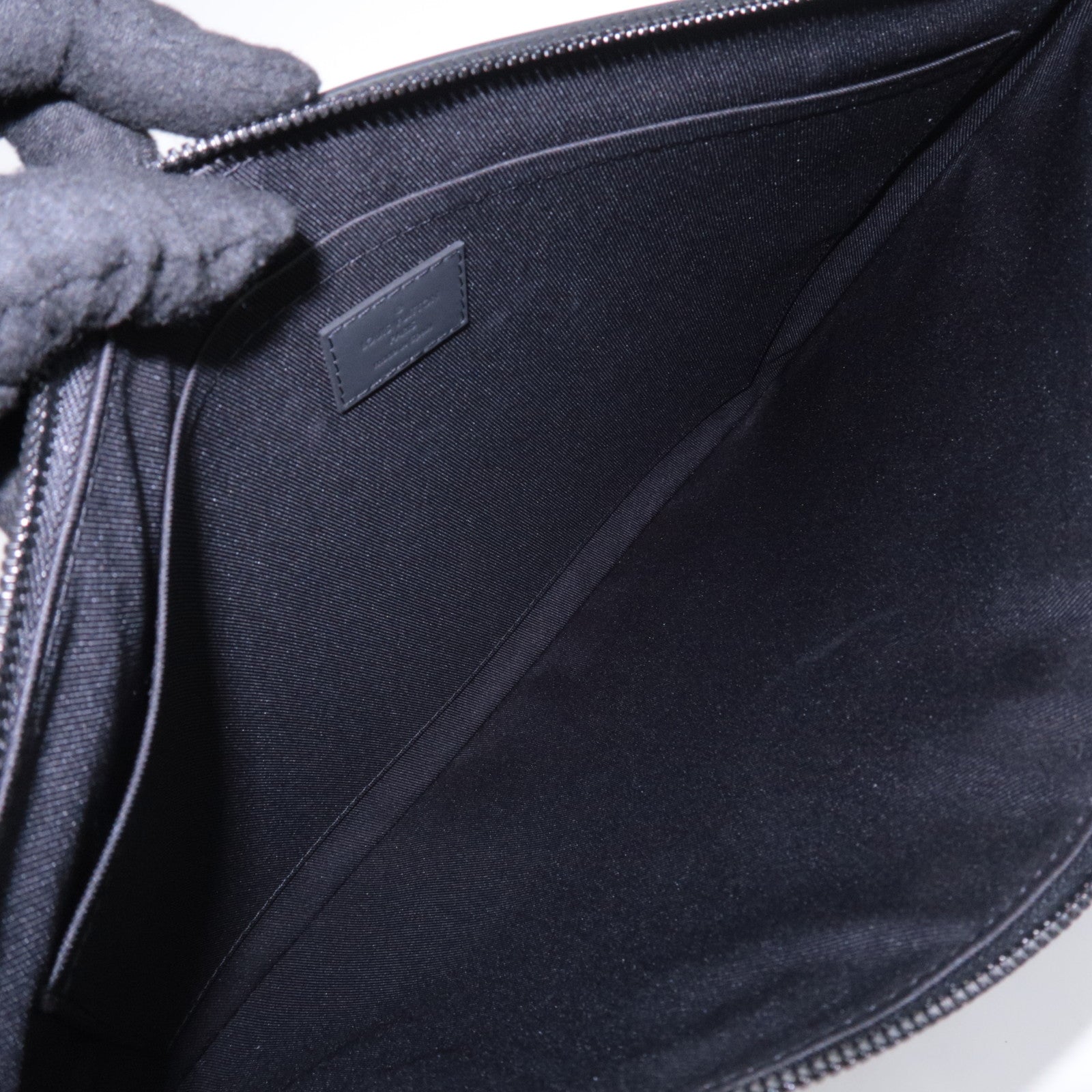 Louis Vuitton Monogram Shadow Pochette Discovery Clutch Bag Black M62903