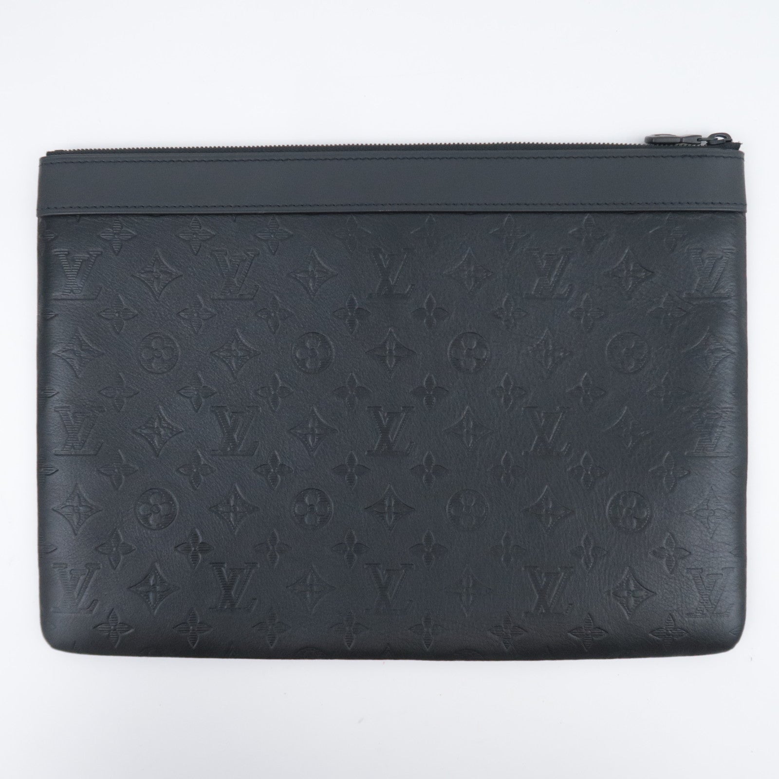 Louis Vuitton Monogram Shadow Pochette Discovery Clutch Bag Black M62903