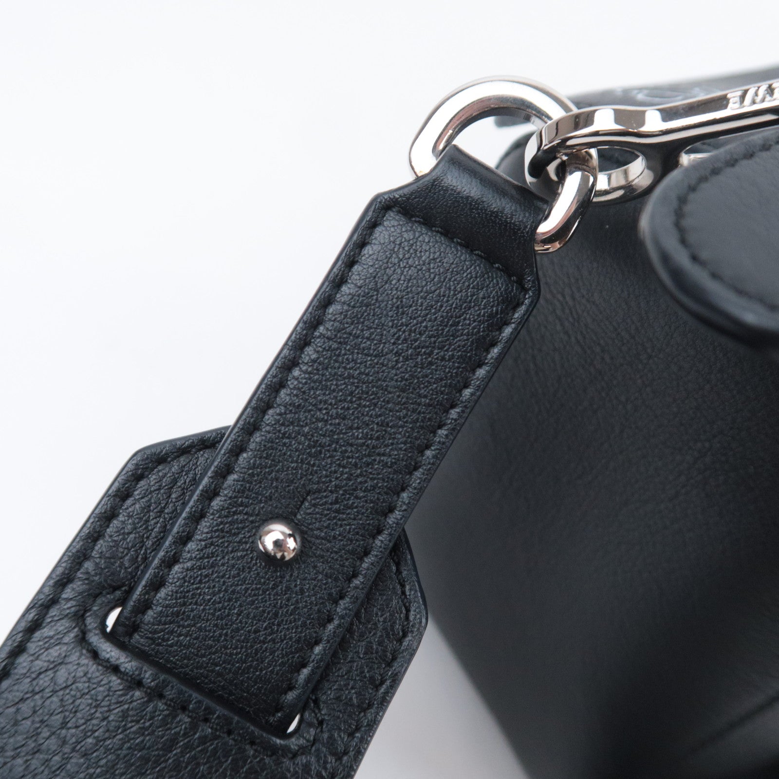 LOEWE Puzzle Bag Medium 2Way Leather Shoulder Bag Black