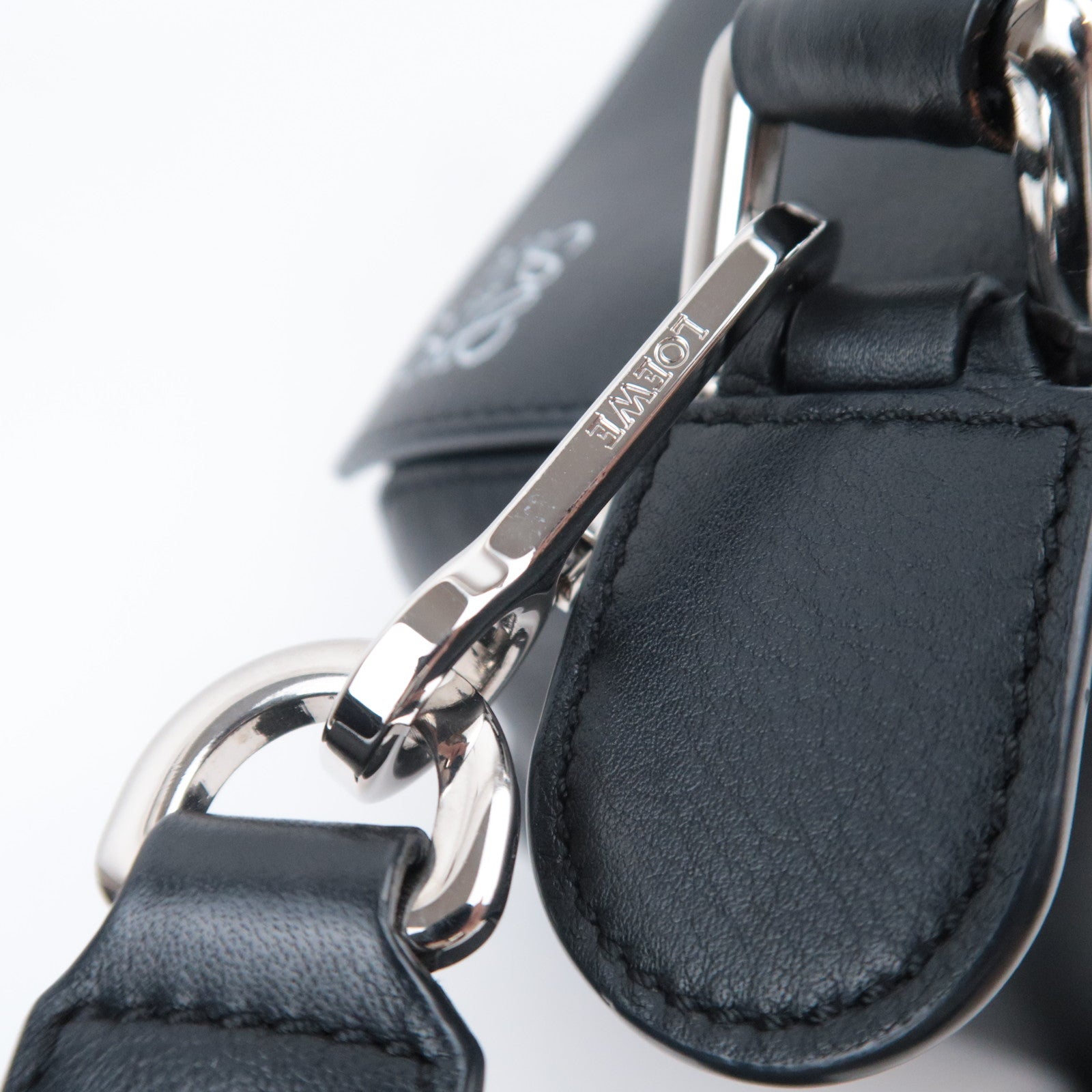 LOEWE Puzzle Bag Medium 2Way Leather Shoulder Bag Black