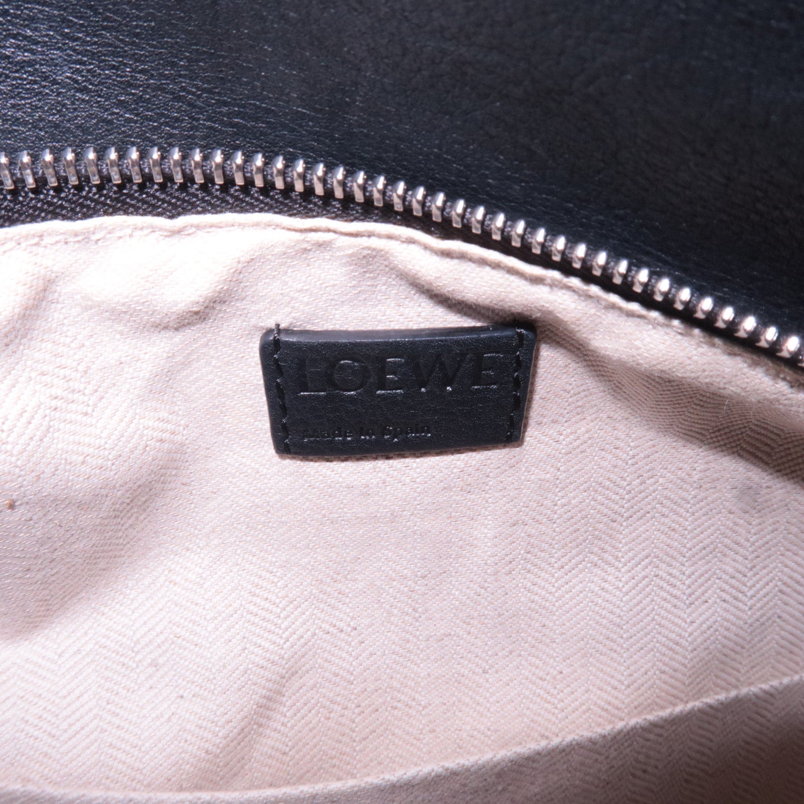 LOEWE Puzzle Bag Medium 2Way Leather Shoulder Bag Black
