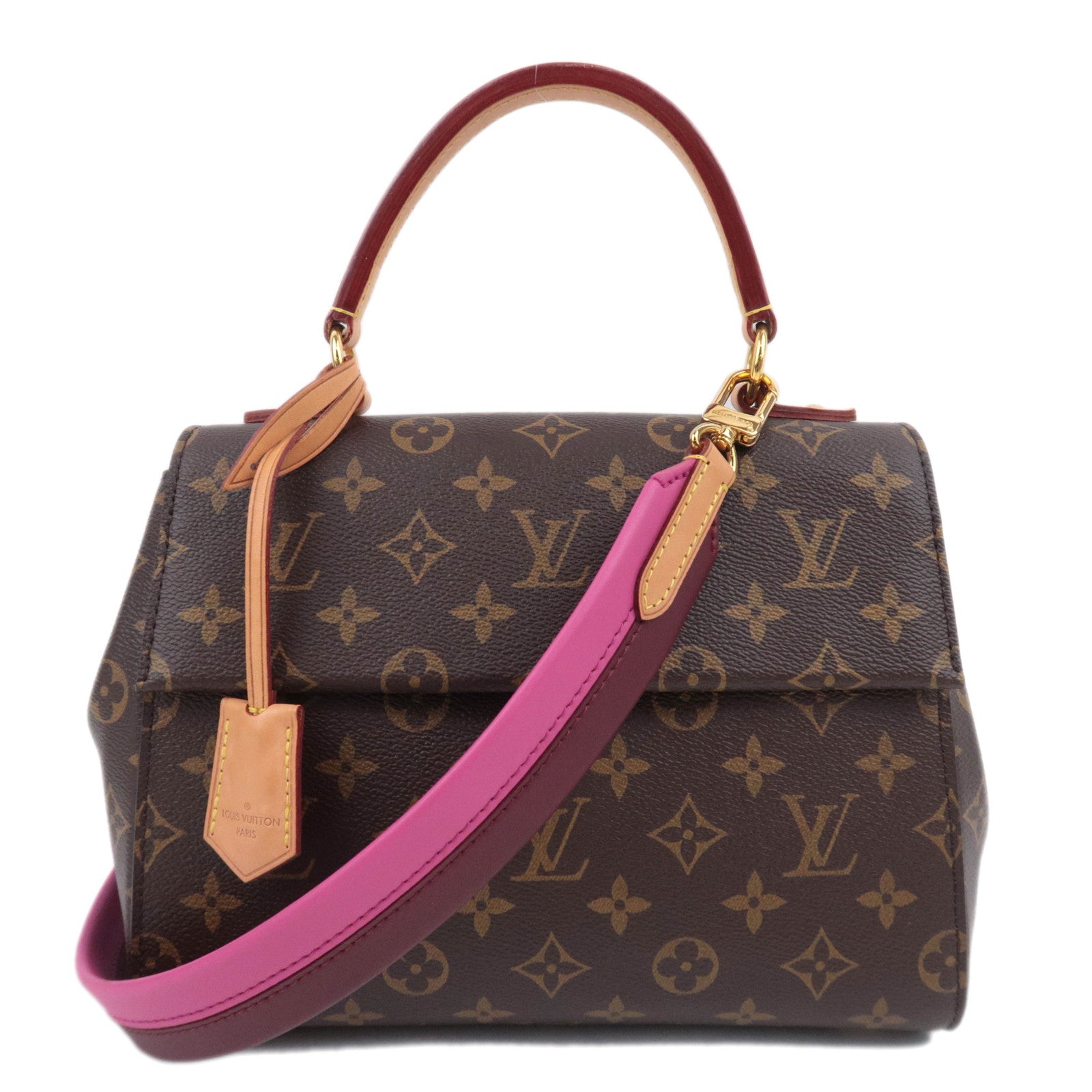 Louis Vuitton Monogram Cluny BB 2Way Handbag Fuchsia M4273890341