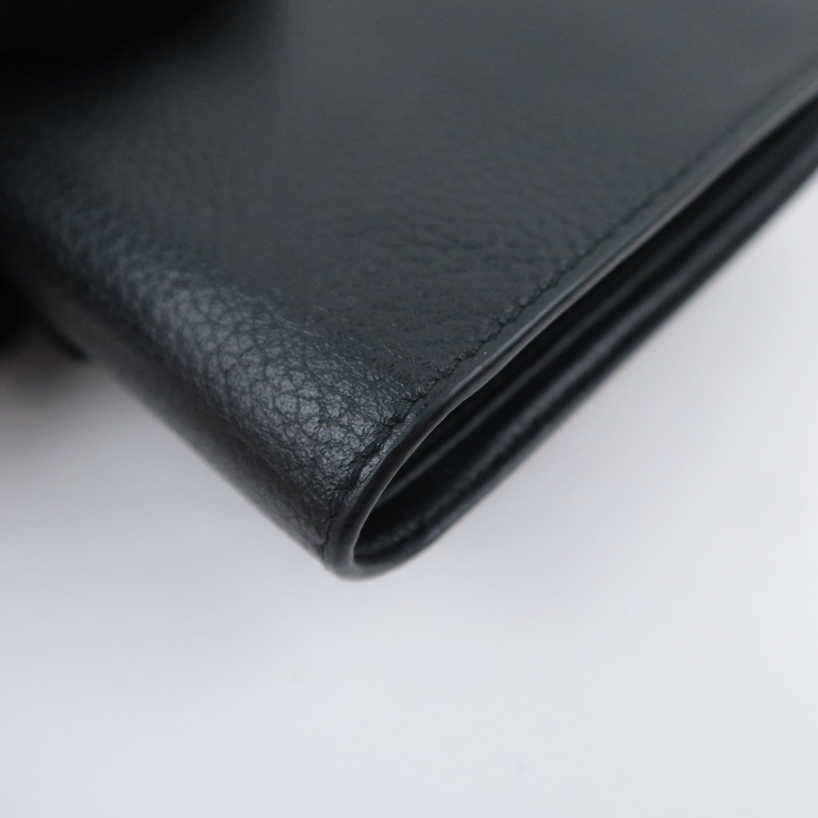 BALENCIAGA Logo Leather Wallet Black 594315