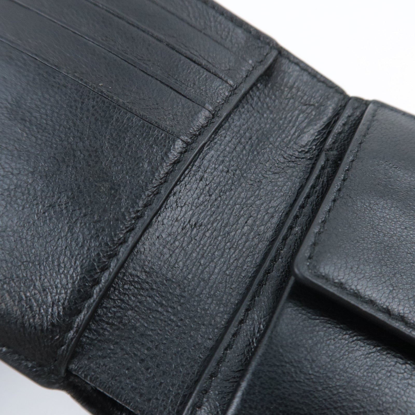 BALENCIAGA Logo Leather Wallet Black 594315