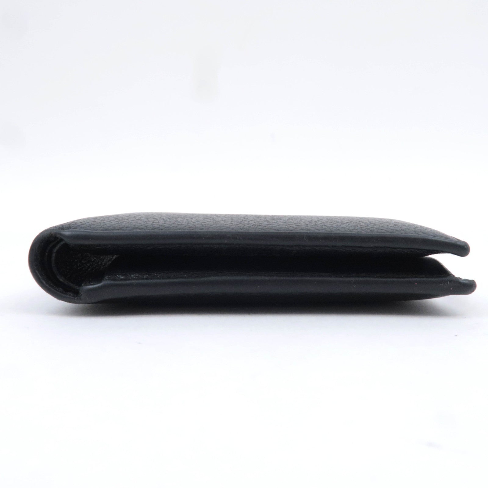 BALENCIAGA Logo Leather Wallet Black 594315