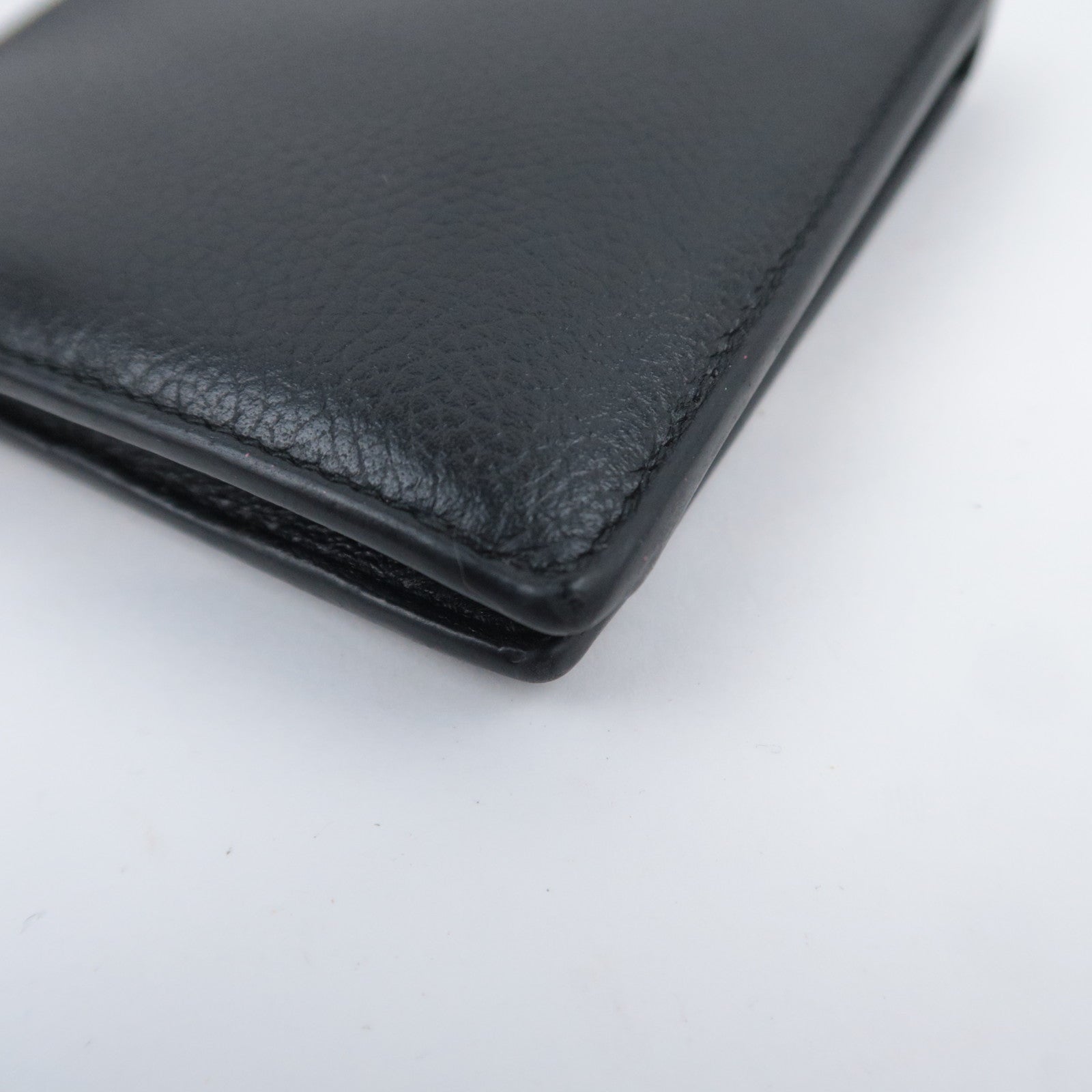 BALENCIAGA Logo Leather Wallet Black 594315