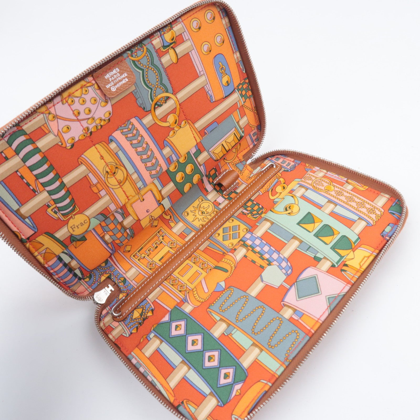 HERMES Agenda Zip Silk In Planner Cover T Stamp (2015) Veau Epsom Brown