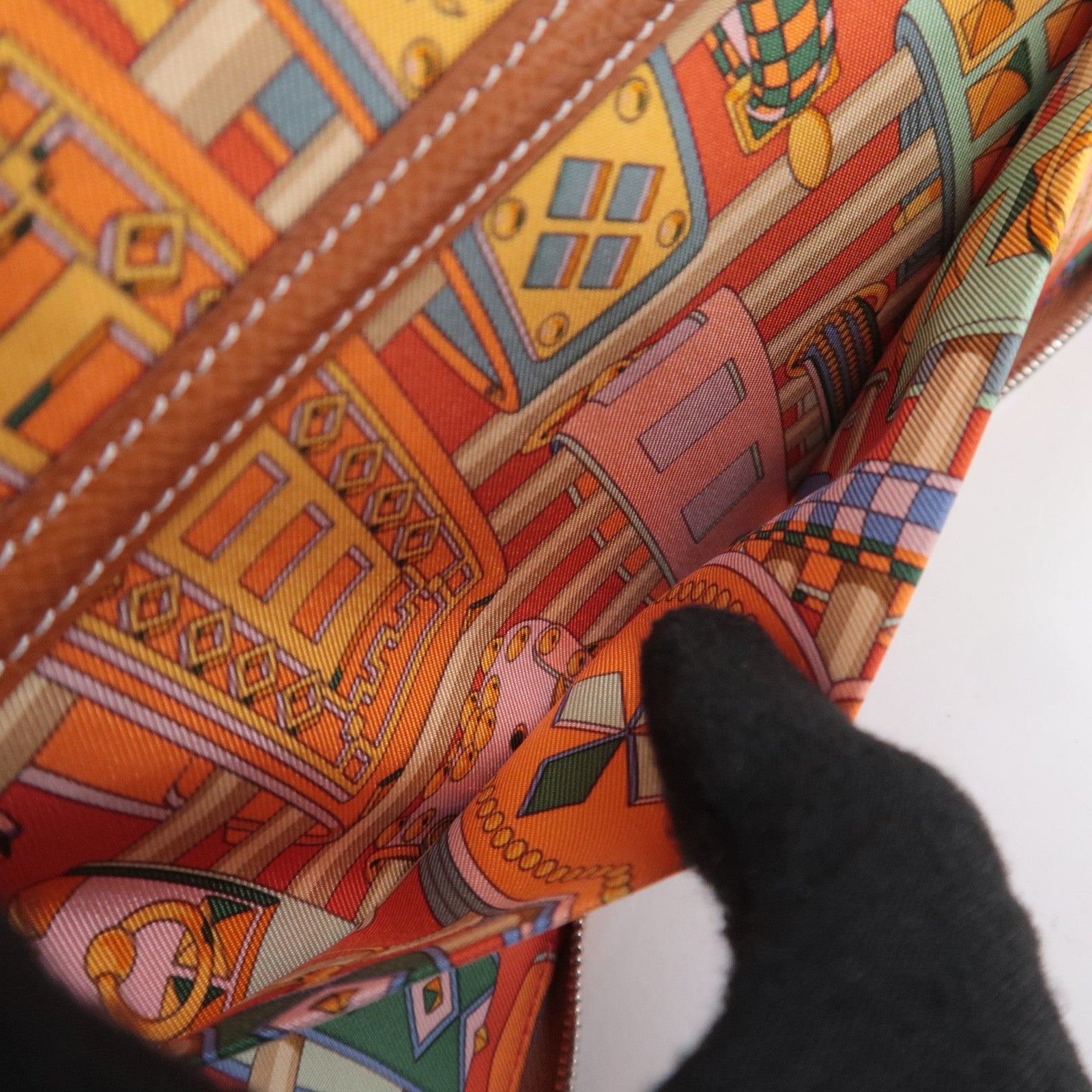 HERMES Agenda Zip Silk In Planner Cover T Stamp (2015) Veau Epsom Brown