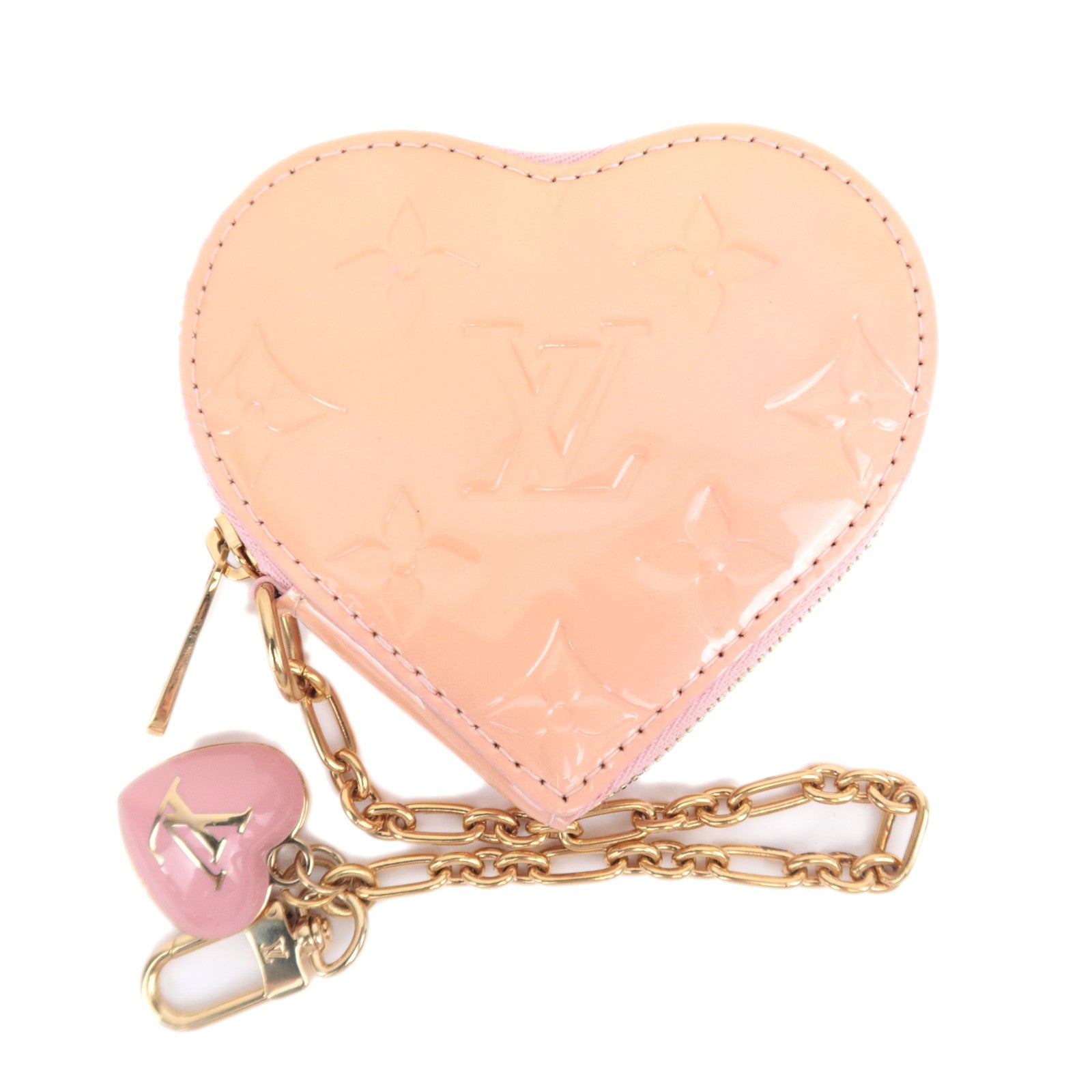 Louis Vuitton Monogram Vernis Porte Monnaie Coeur Coin Case Rose Pearl M9143190373