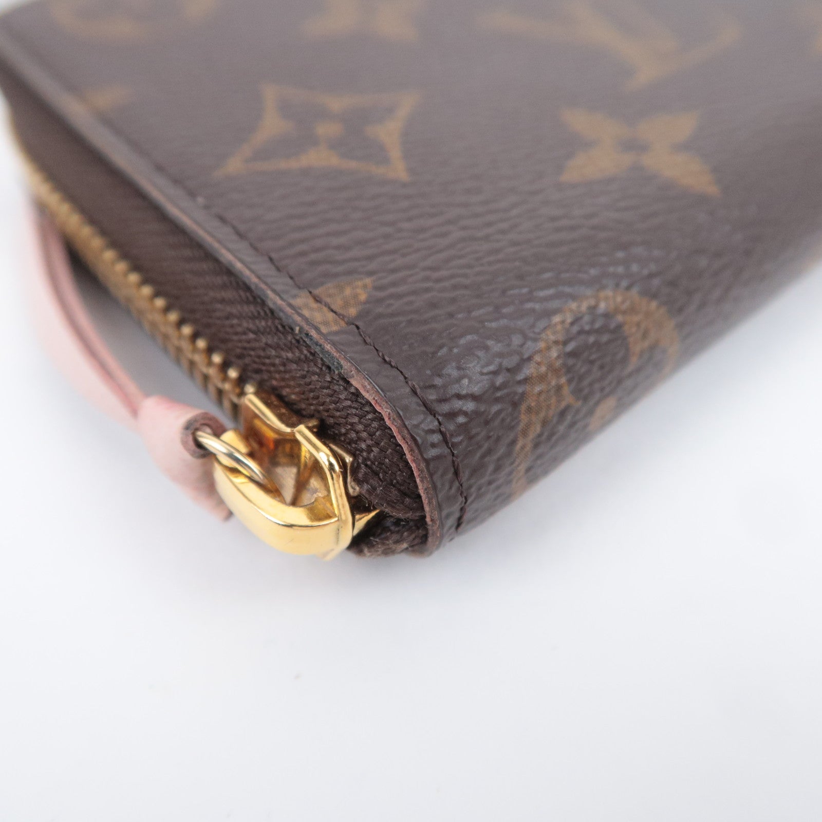 Louis Vuitton Monogram Portefeuille Clemence Long Wallet Rose Ballerine M61298