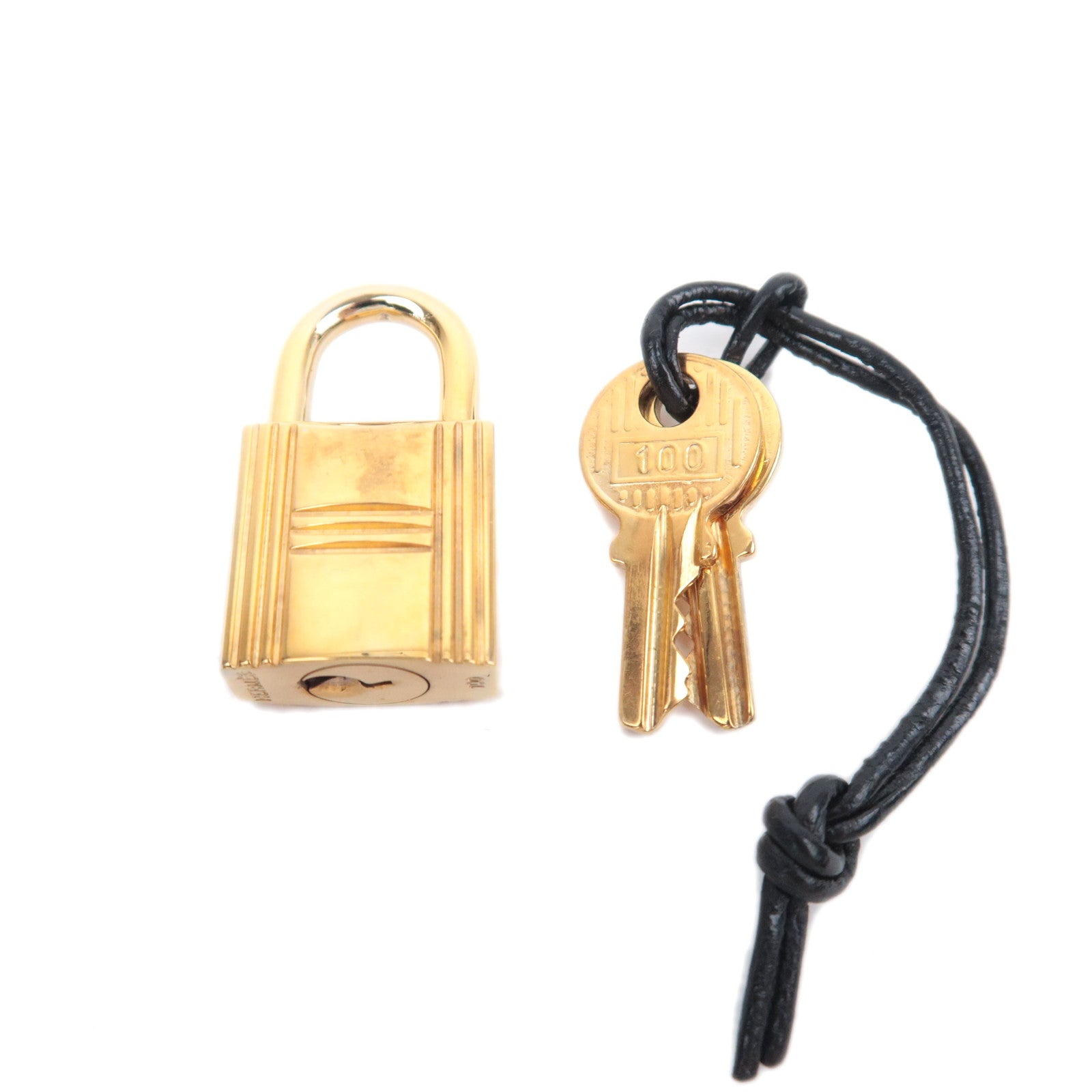 HERMES Key Lock No.100 Gold Color90398