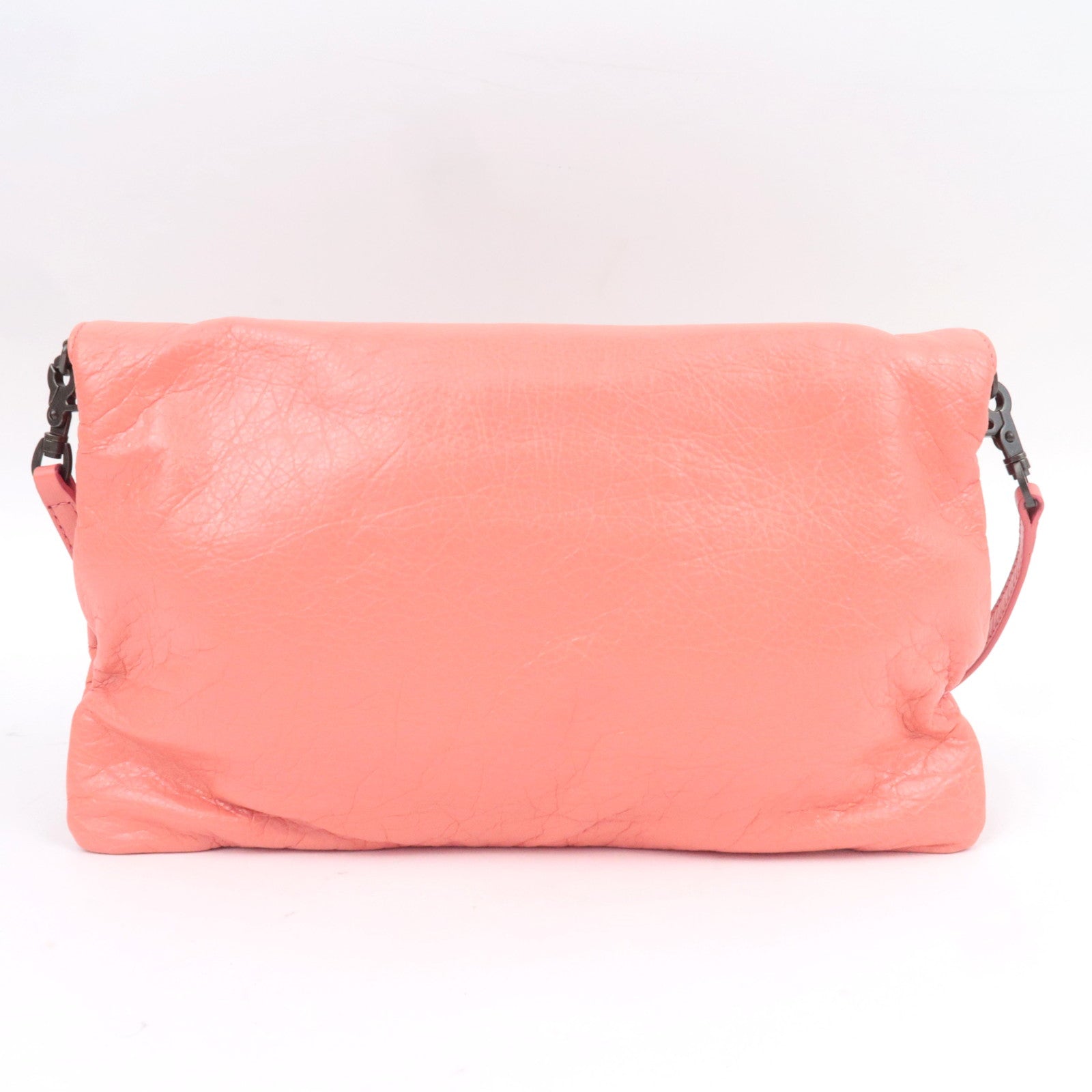 BALENCIAGA Classic Envelope 2Way Leather Shoulder Clutch Bag Pink 319376