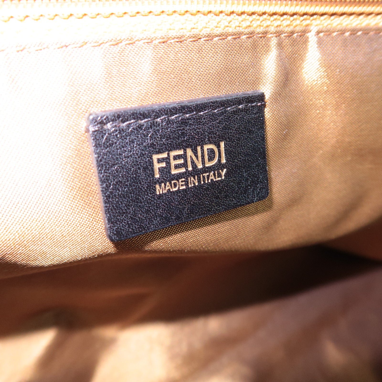FENDI Star Perforated PVC Tote Bag Navy 8BH185