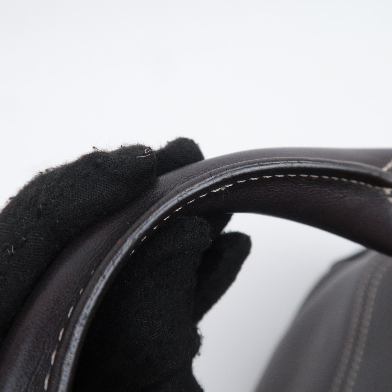 CELINE Boogie Bag Leather Handbag Dark Brown