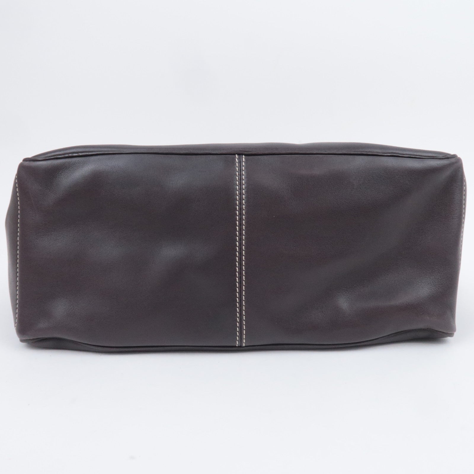 CELINE Boogie Bag Leather Handbag Dark Brown