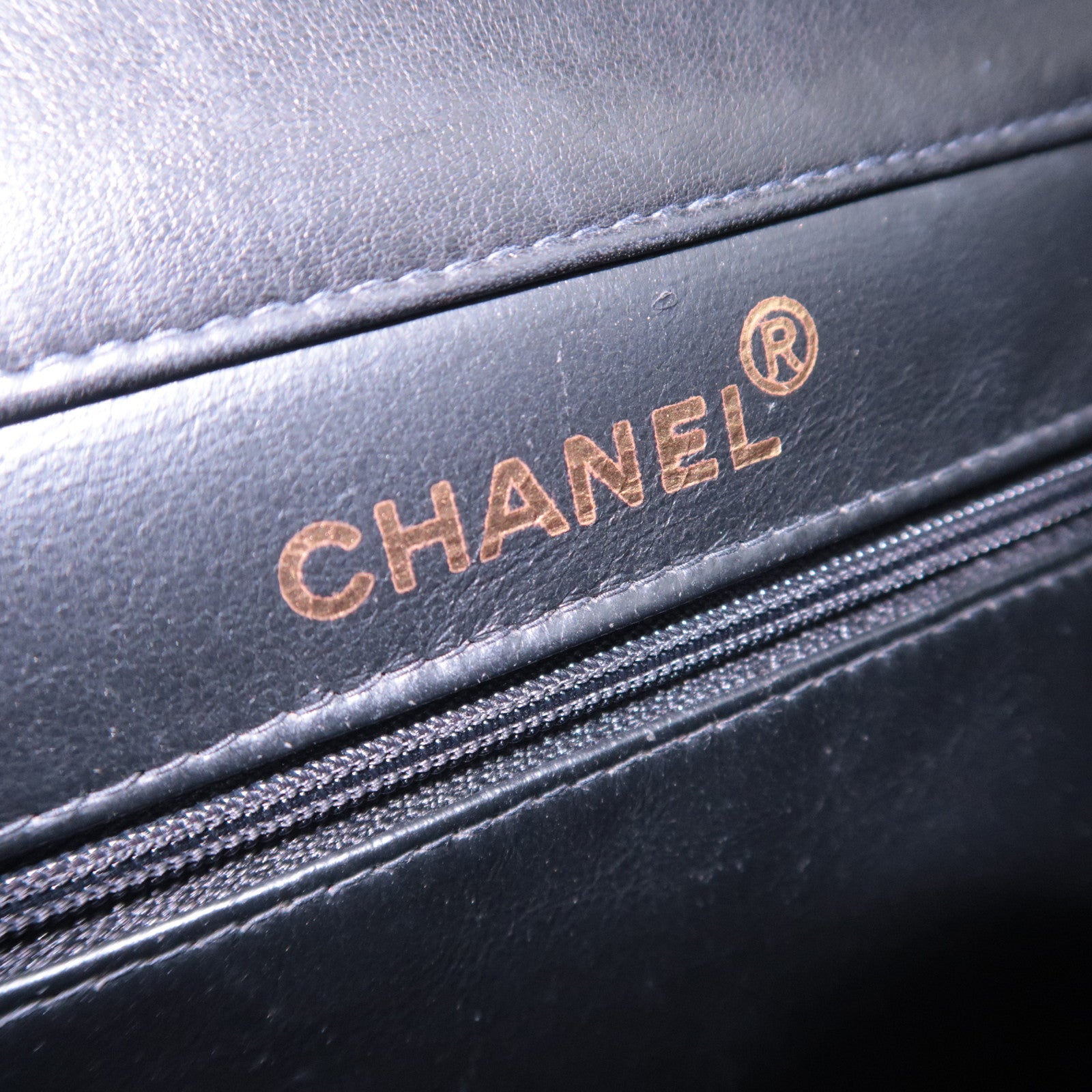 CHANEL Matelasse Double Face Chain Shoulder Bag Lambskin Black Gold HDW
