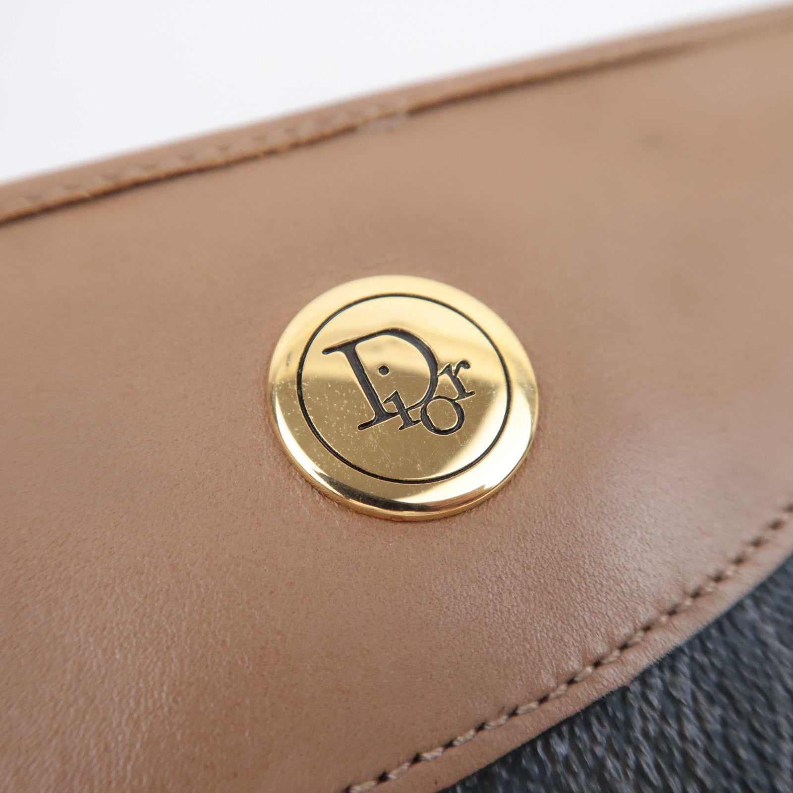 Christian Dior Honeycomb PVC Leather Clutch Bag Black