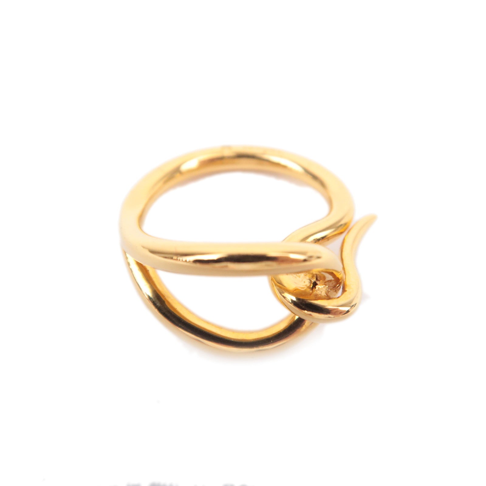 HERMES Jumbo Scarf Ring Gold Color90430