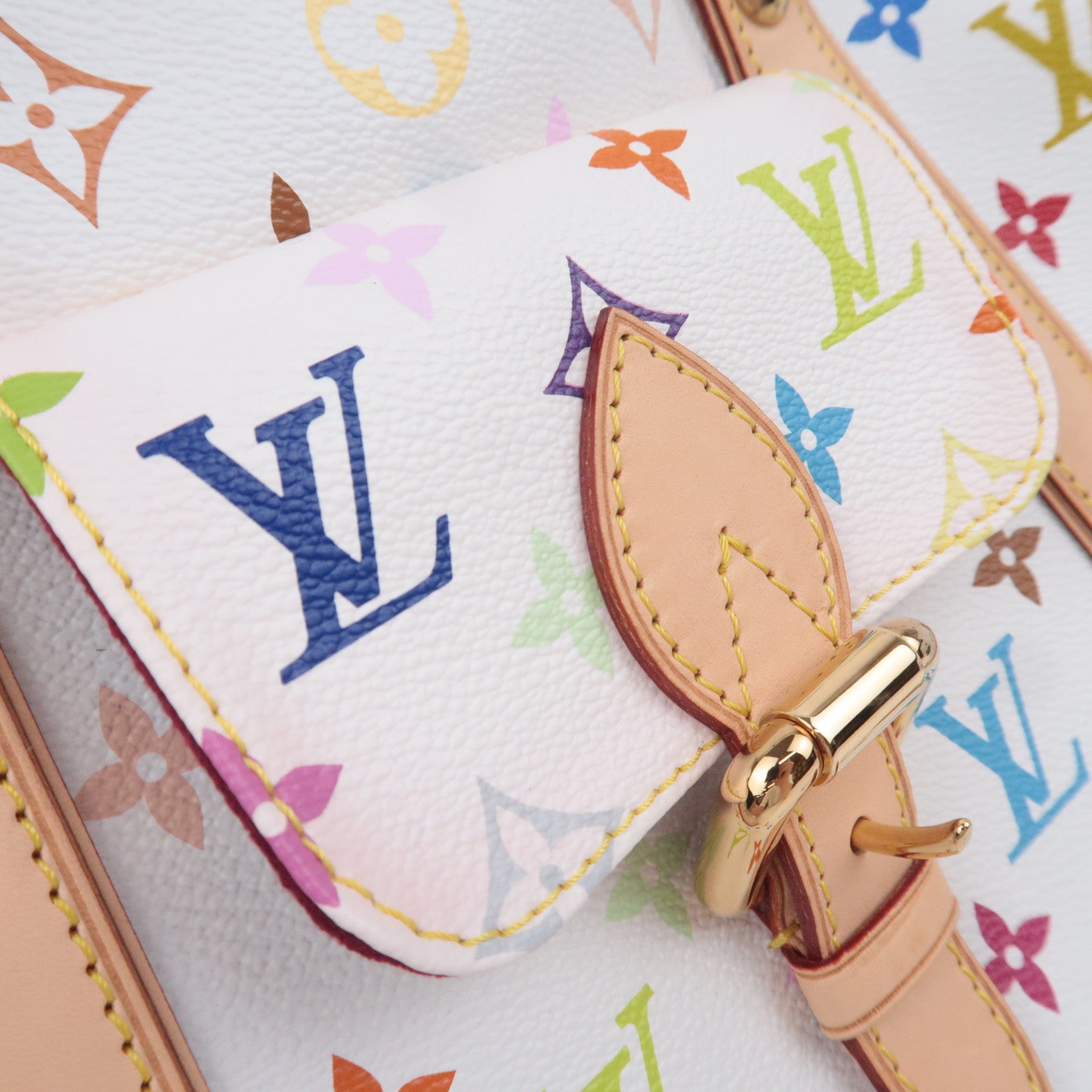 Louis Vuitton Monogram Multicolor Aurelia MM Shoulder Bag Blanc M40094