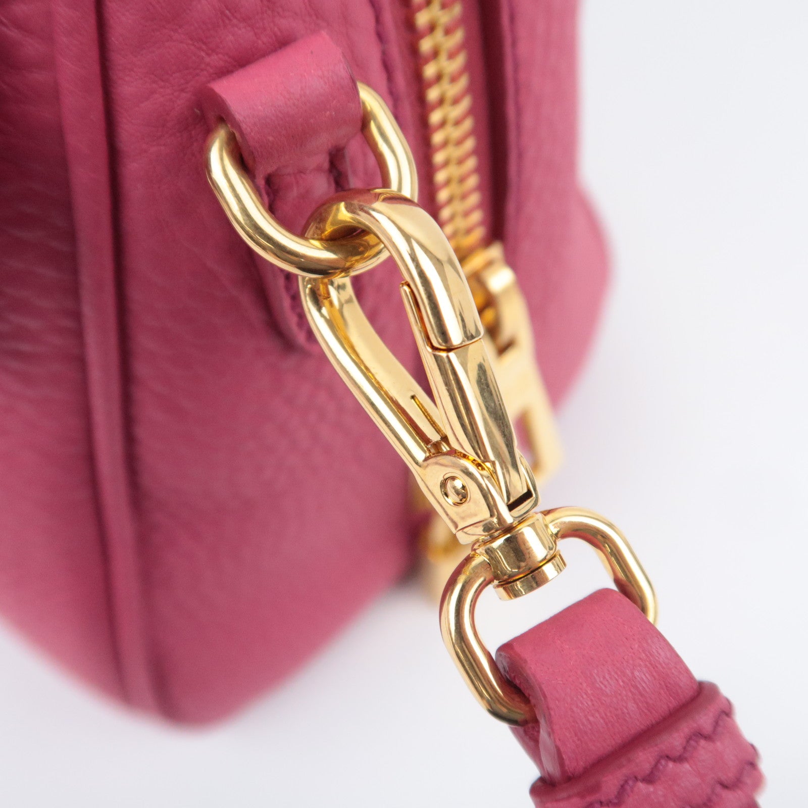 PRADA 2Way Leather Handbag Pink