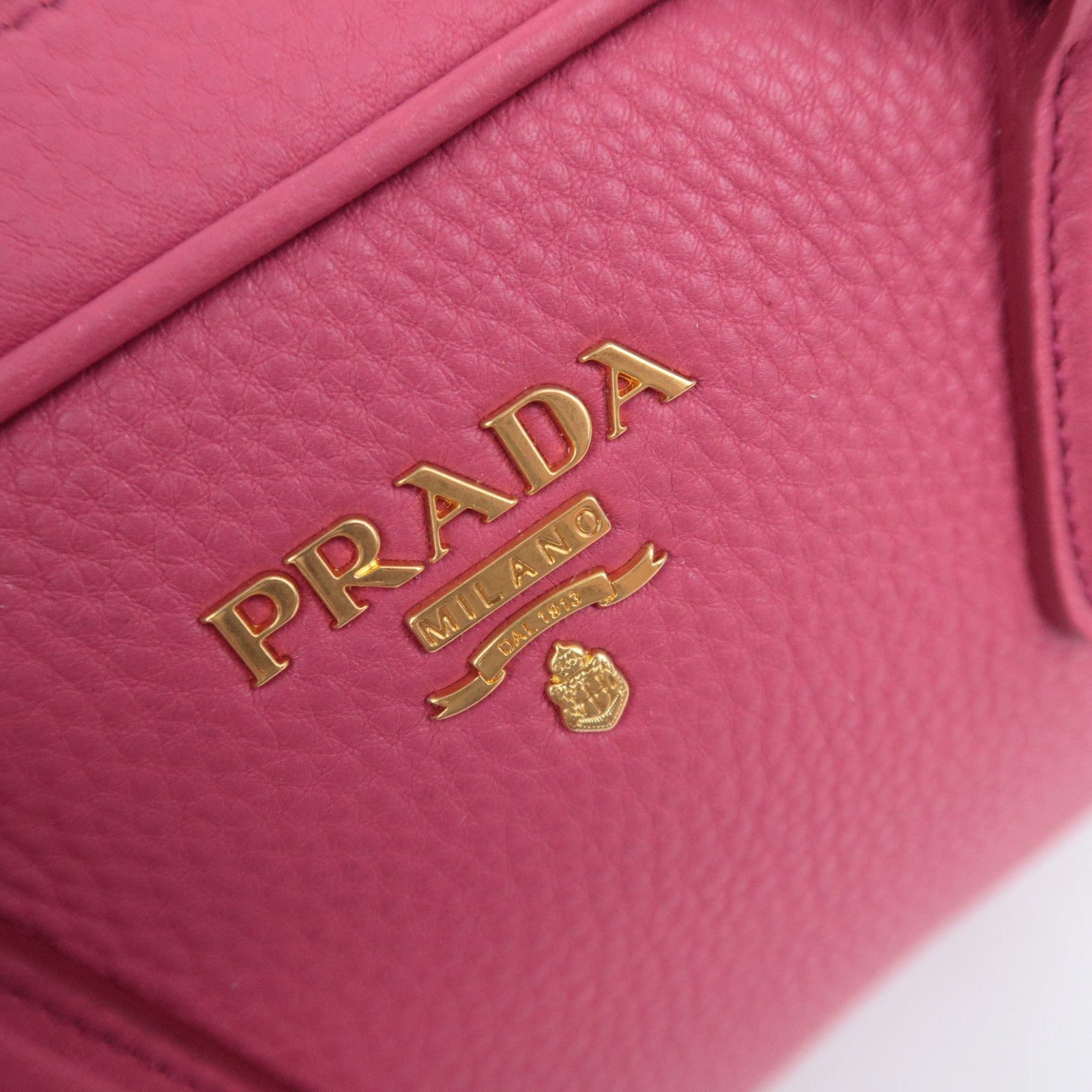 PRADA 2Way Leather Handbag Pink