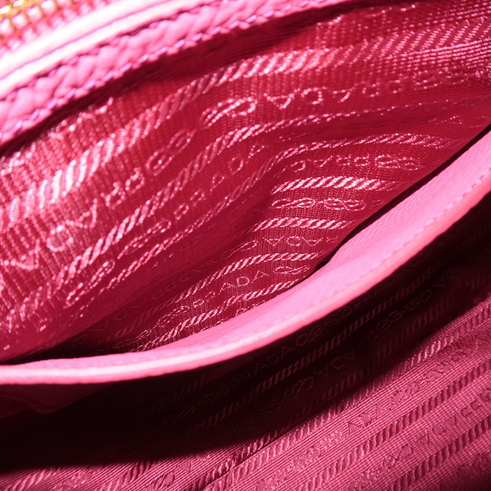 PRADA 2Way Leather Handbag Pink