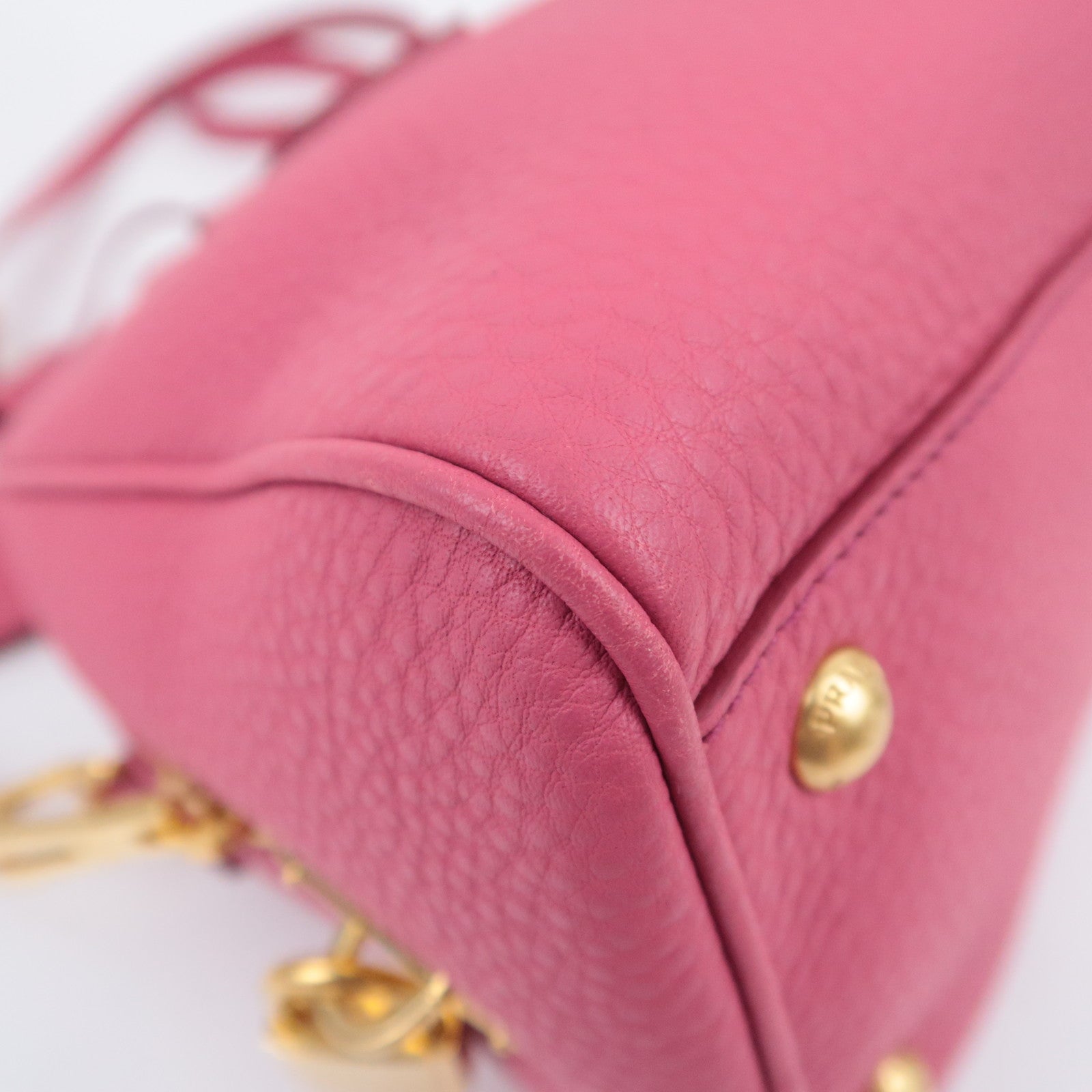PRADA 2Way Leather Handbag Pink