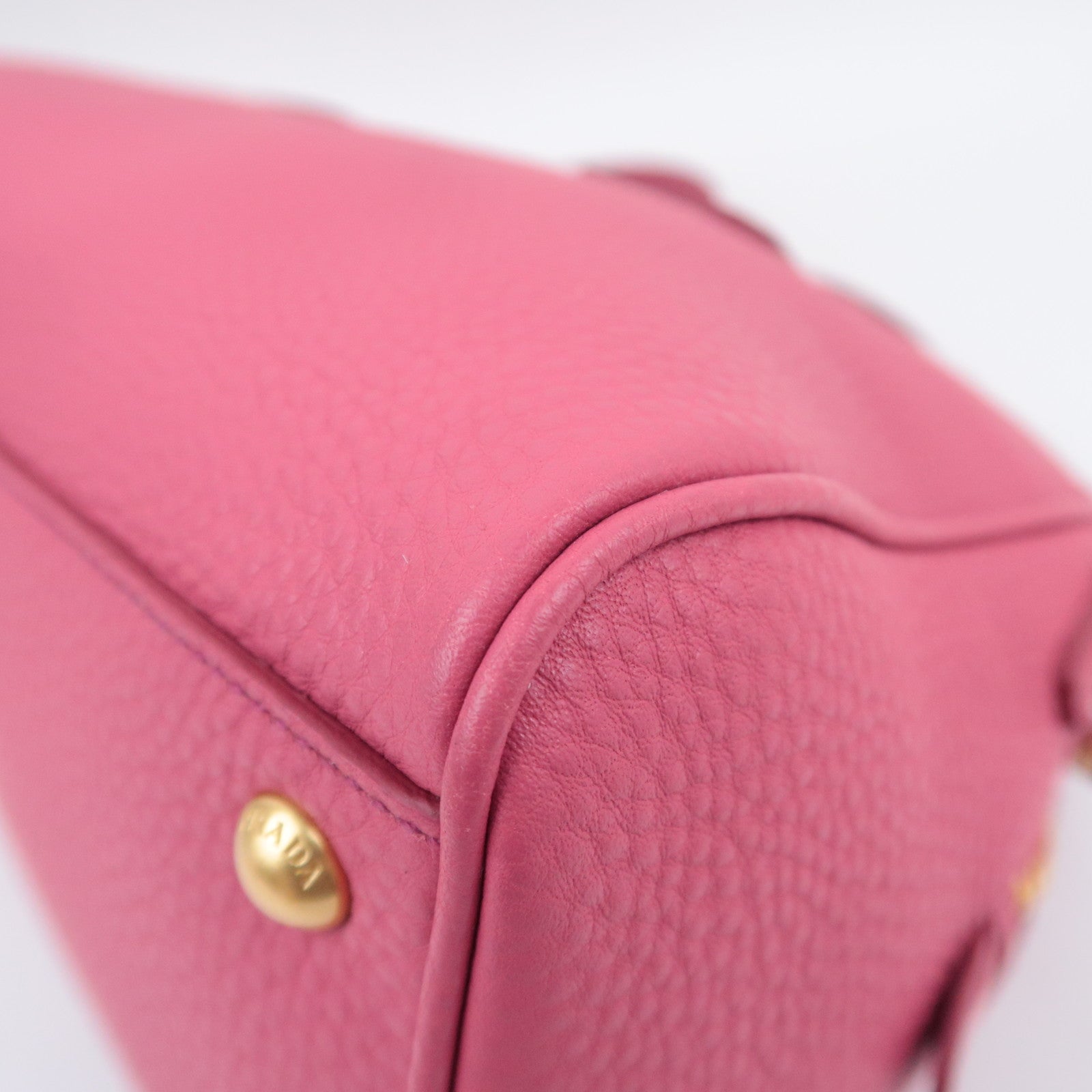 PRADA 2Way Leather Handbag Pink