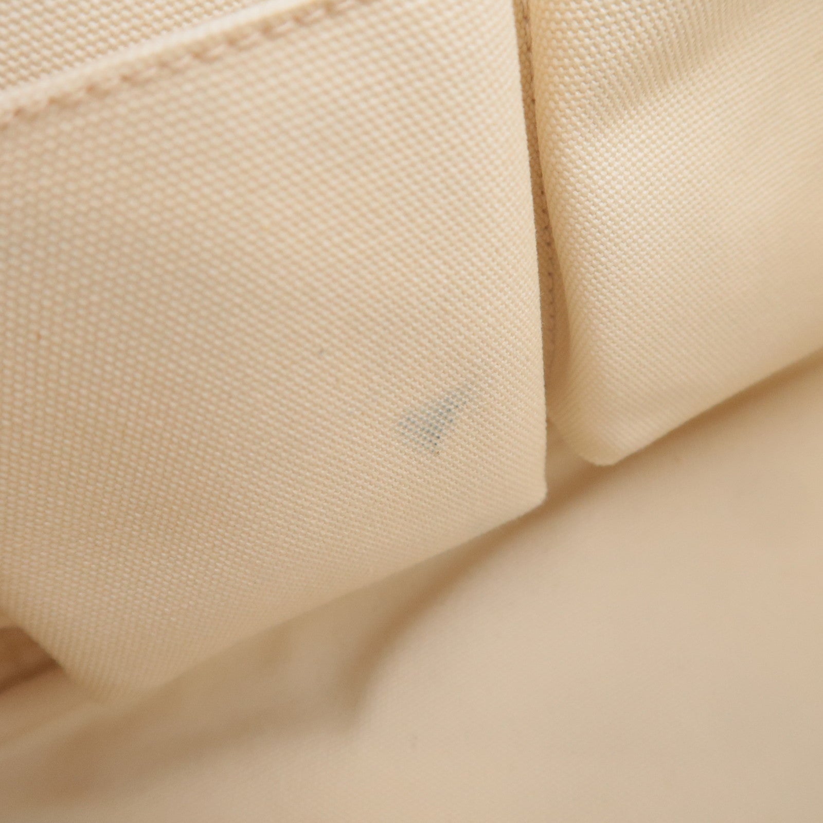 PRADA Canapa L Size Canvas Tote Bag Ivory