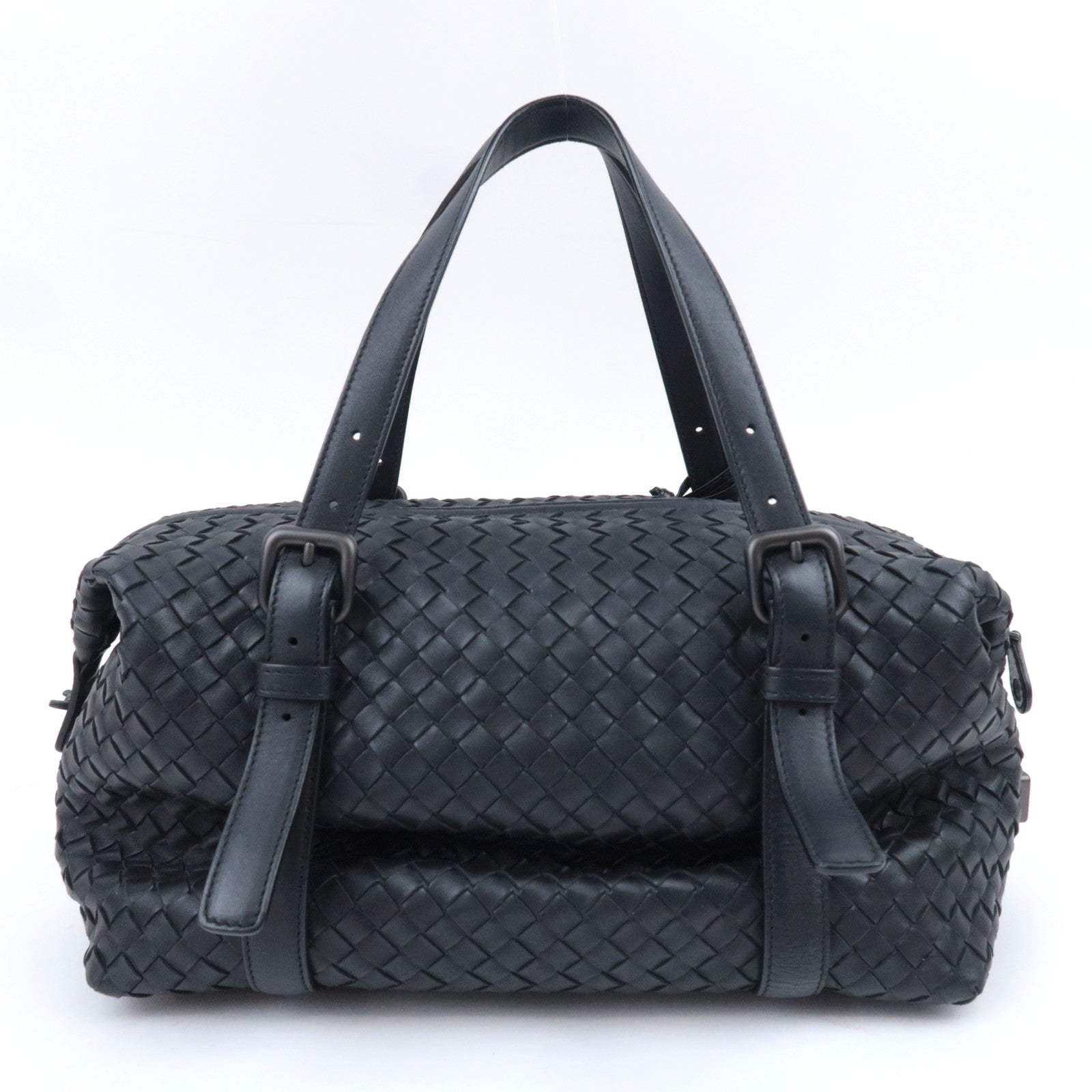 BOTTEGA VENETA Intrecciato Leather Handbag Black