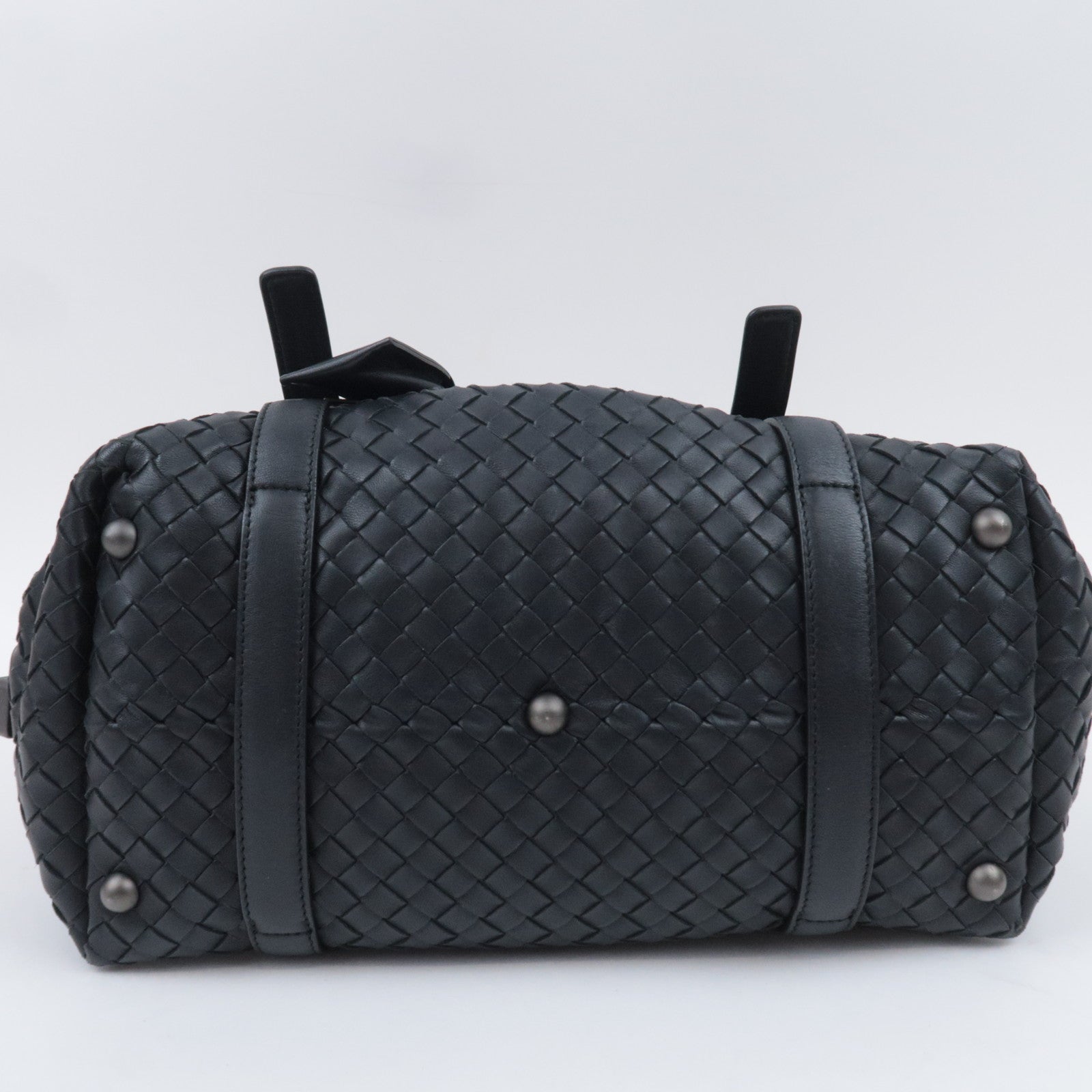 BOTTEGA VENETA Intrecciato Leather Handbag Black