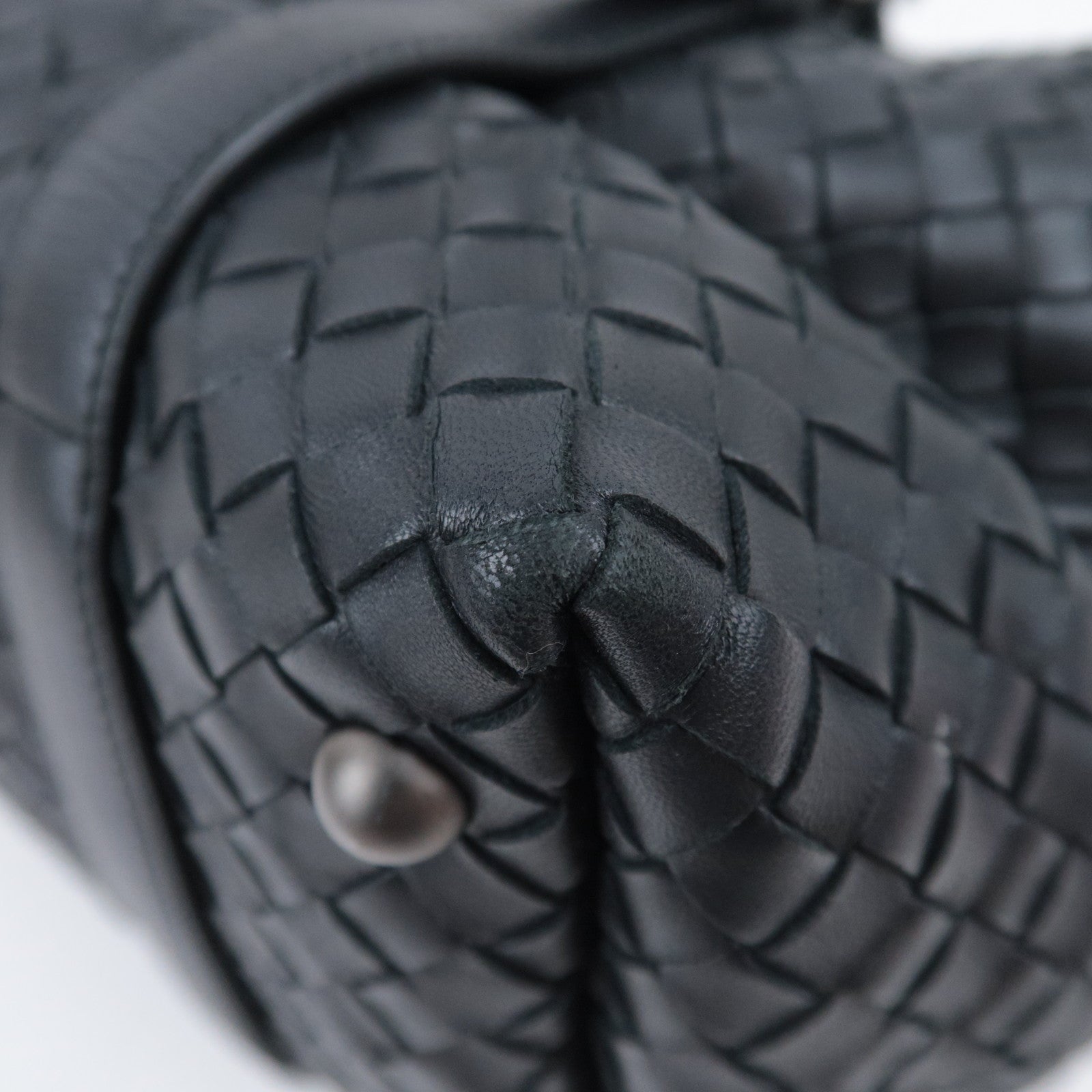 BOTTEGA VENETA Intrecciato Leather Handbag Black