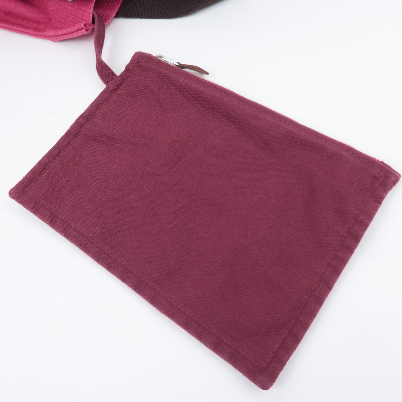 HERMES Sac De Plage Nomade PM Canvas Tote Bag Pink