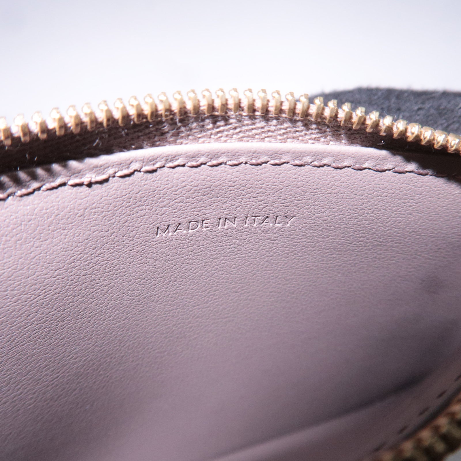 CELINE Leather Card Case Gray