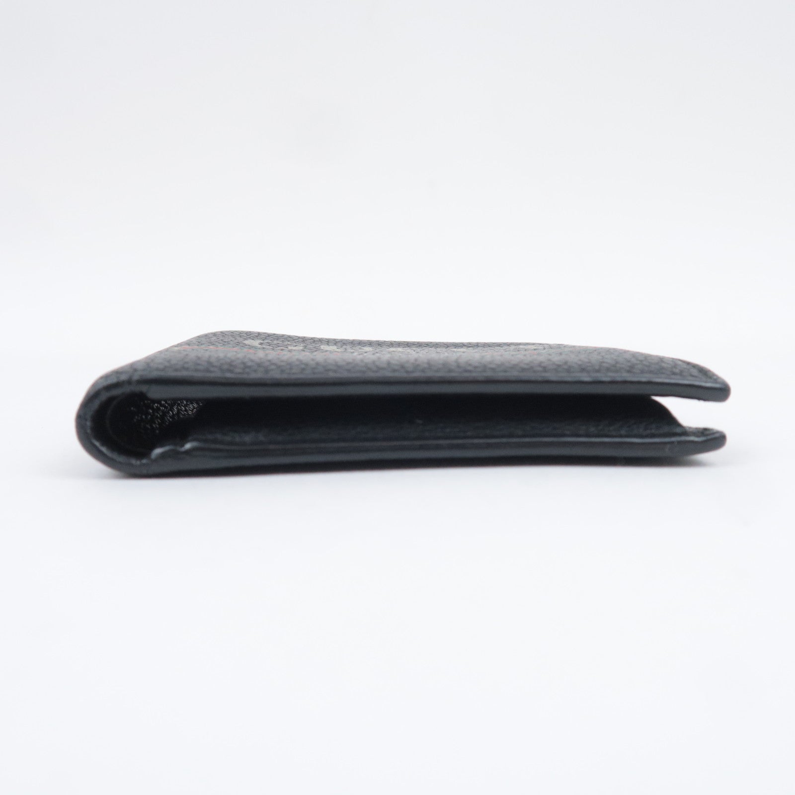 GUCCI Vintage Logo Leather Wallet Black 496316