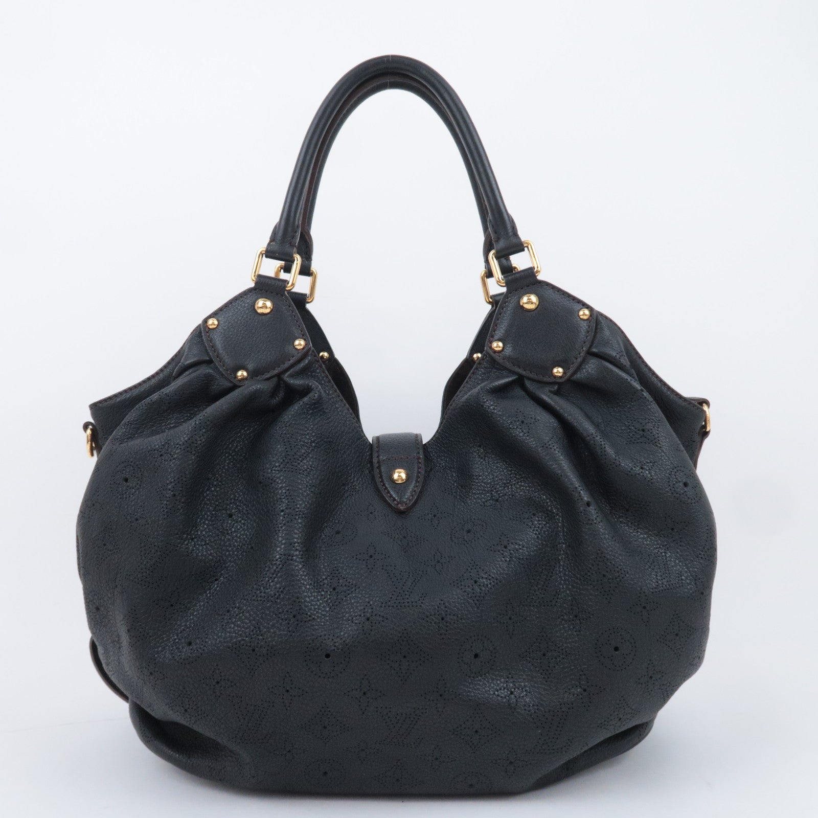 Louis Vuitton Monogram Mahina L Shoulder Bag Noir M95765