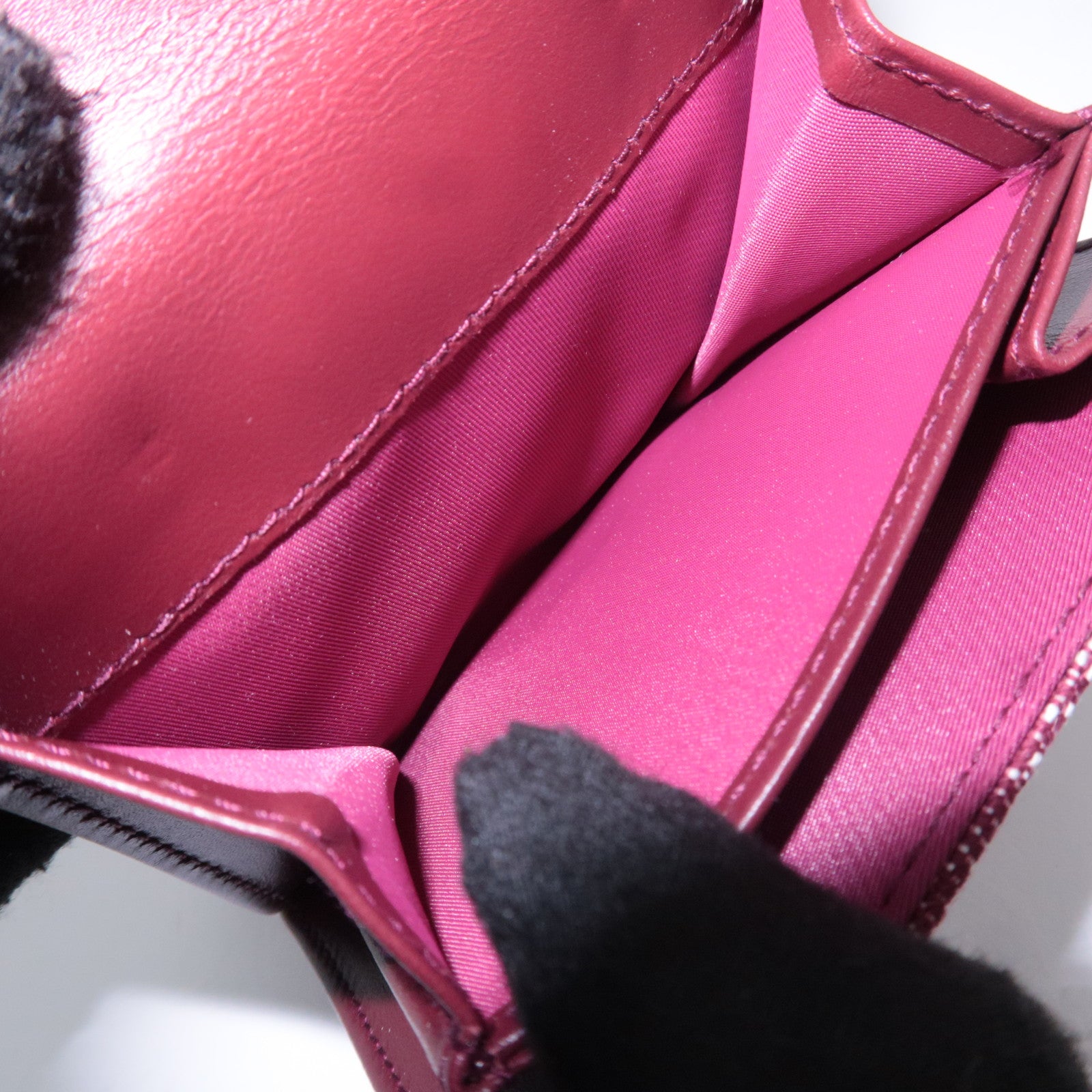 Christian Dior Trotter Canvas Leather Wallet Red
