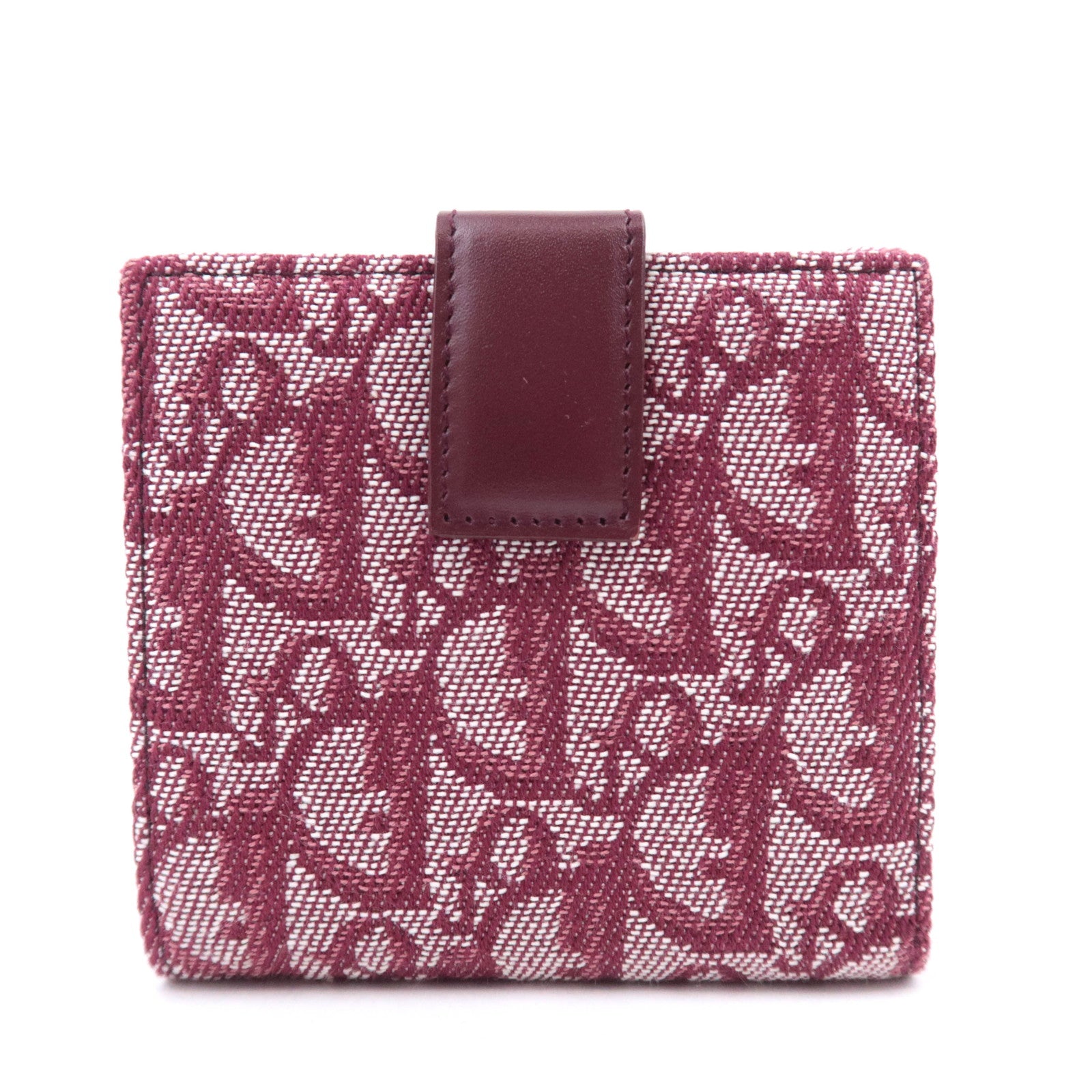 Christian Dior Trotter Canvas Leather Wallet Red