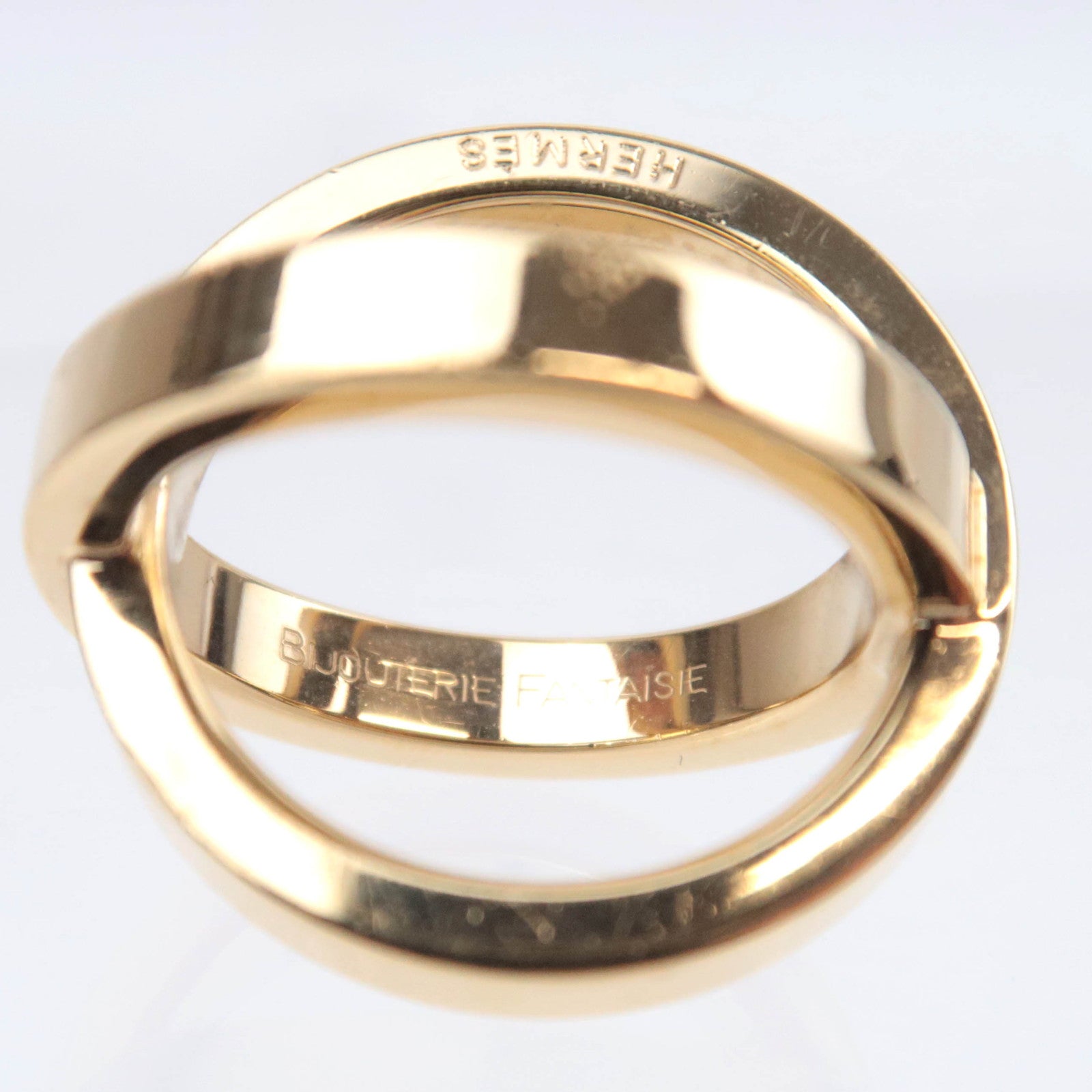 HERMES Cosmos Scarf Ring Gold Color