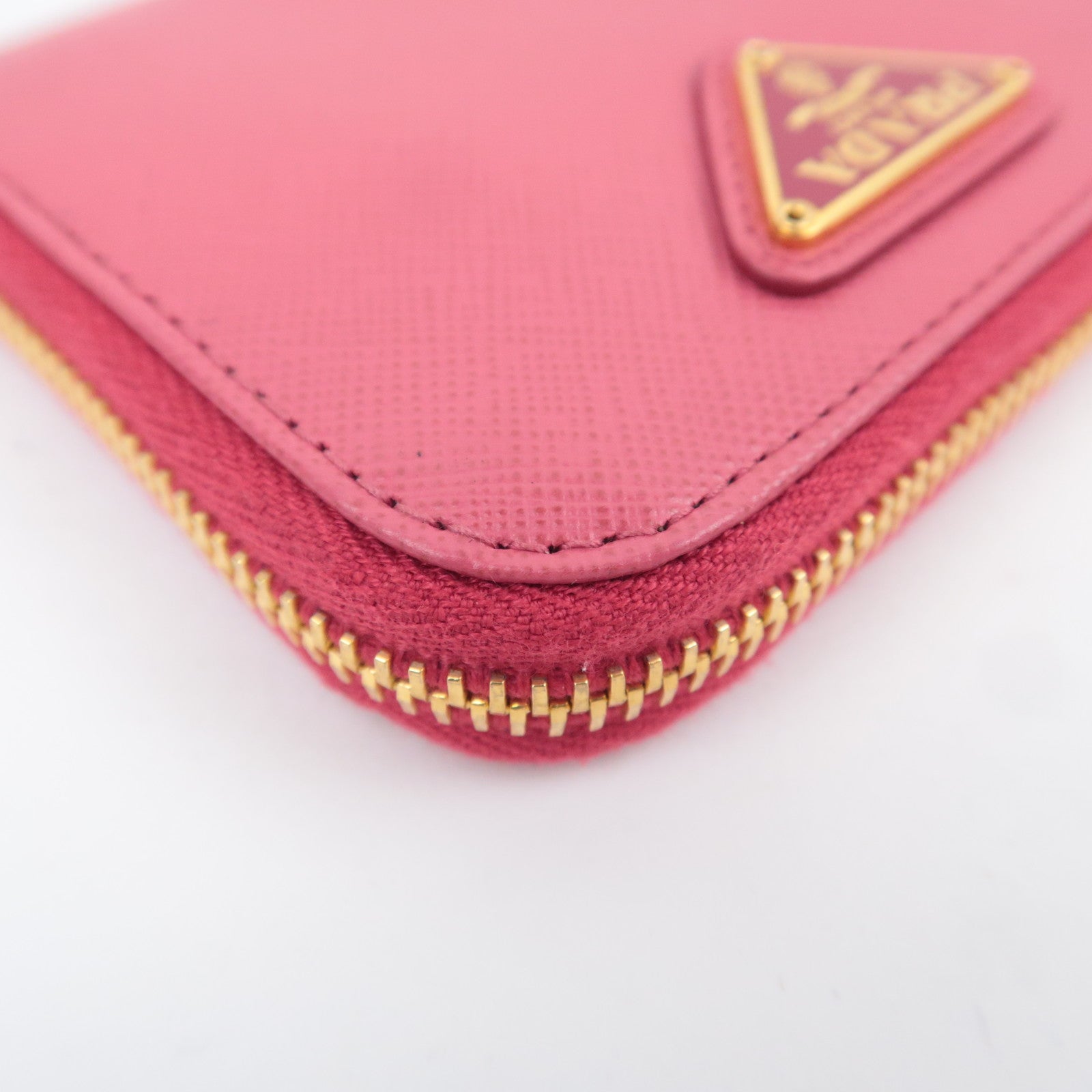 PRADA Leather Coin Case Pink