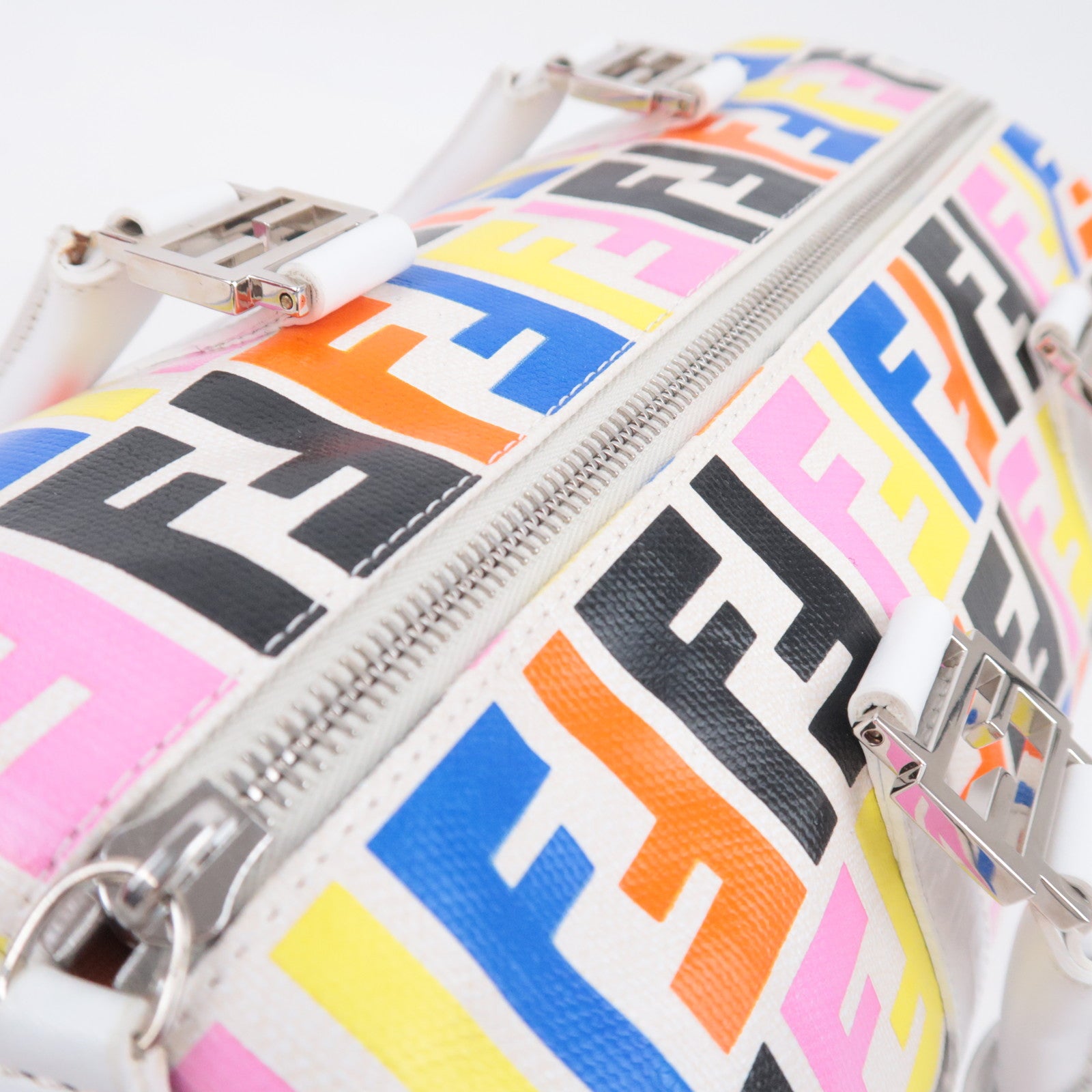 FENDI Zucca PVC Leather Handbag Multicolor 8BL098
