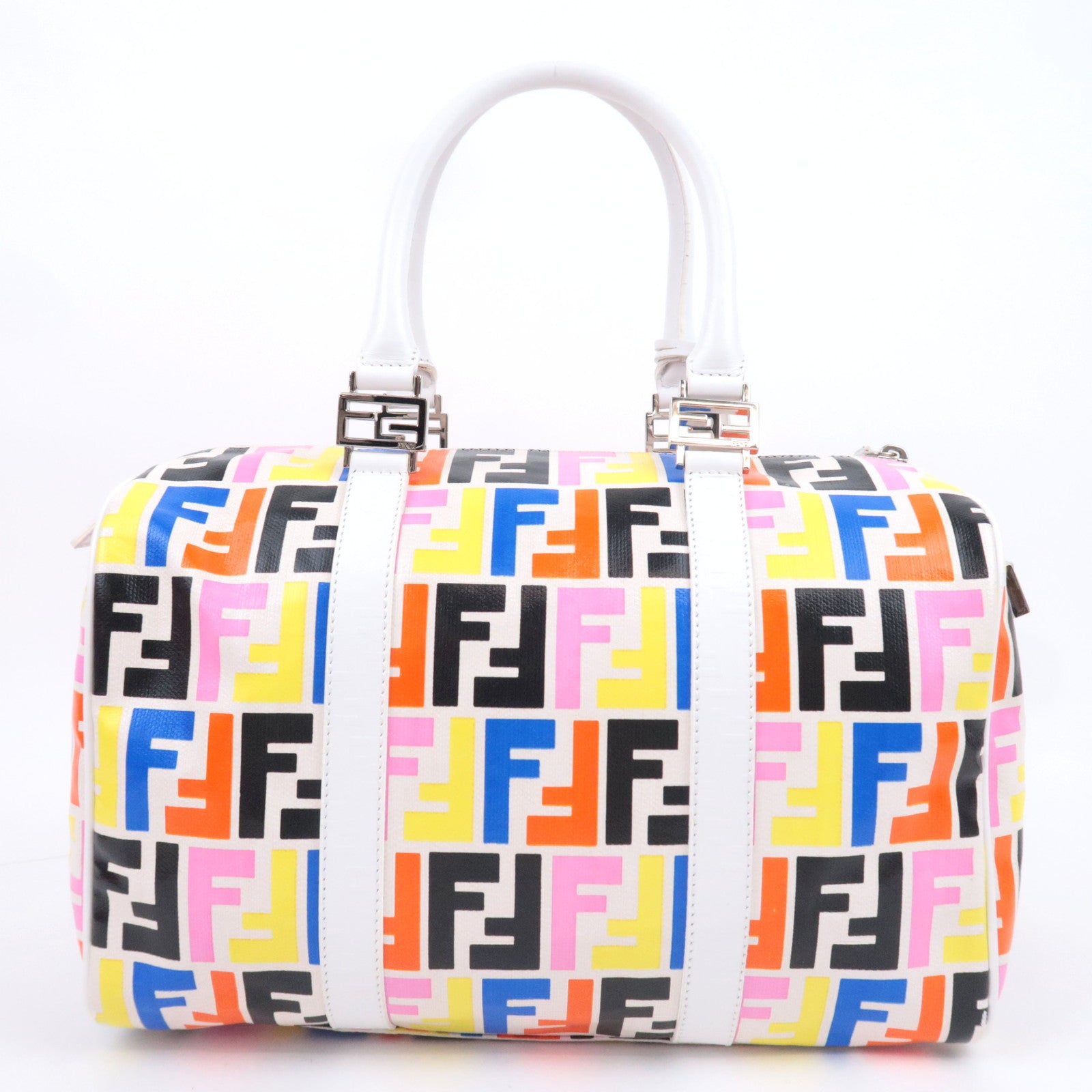 FENDI Zucca PVC Leather Handbag Multicolor 8BL098