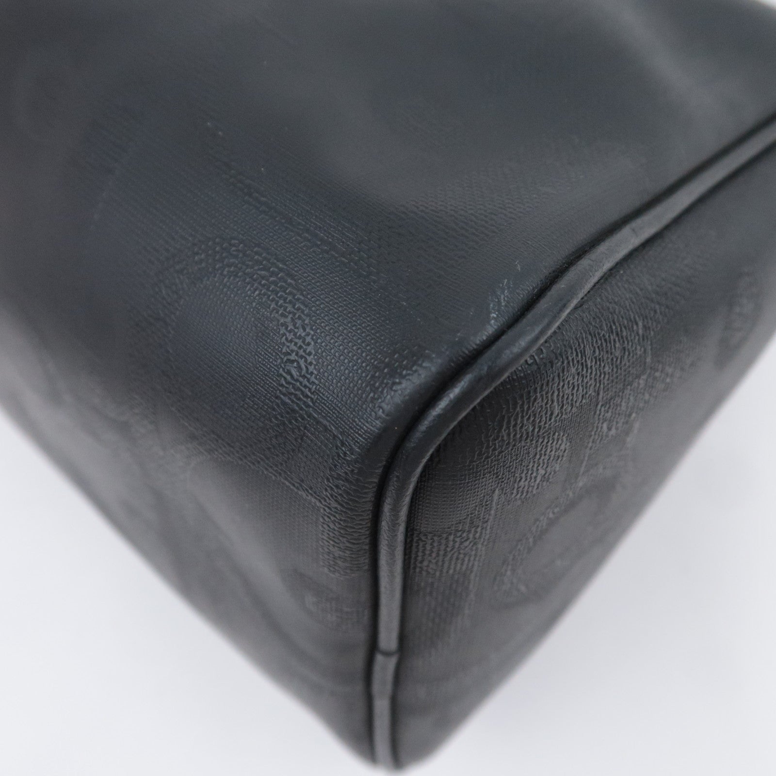 Christian Dior Trotter PVC Leather Boston Bag Black