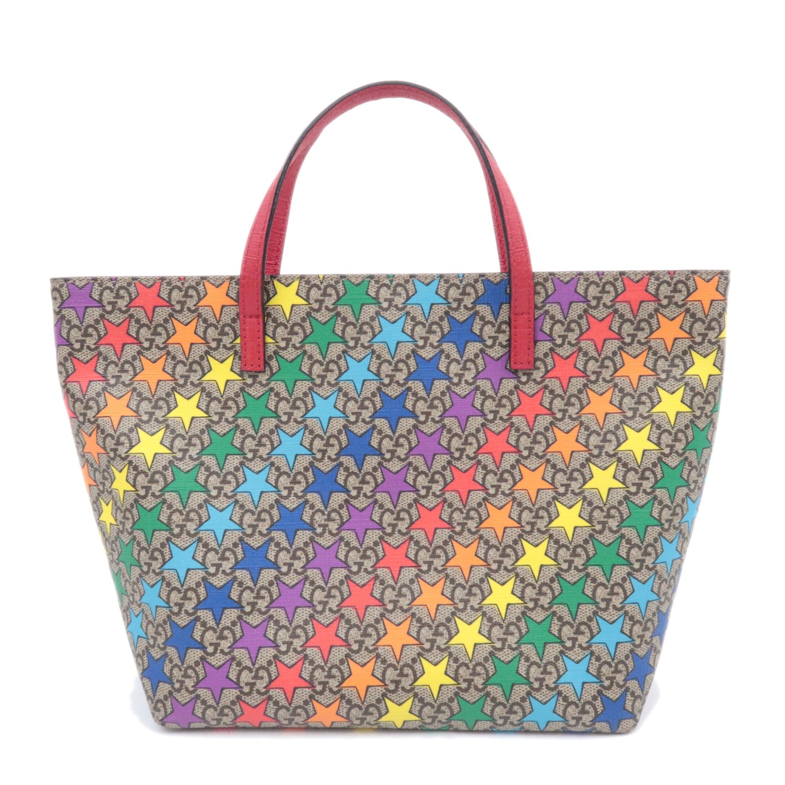 GUCCI Children's Rainbow Star Tote Bag GG Supreme 410812  90615