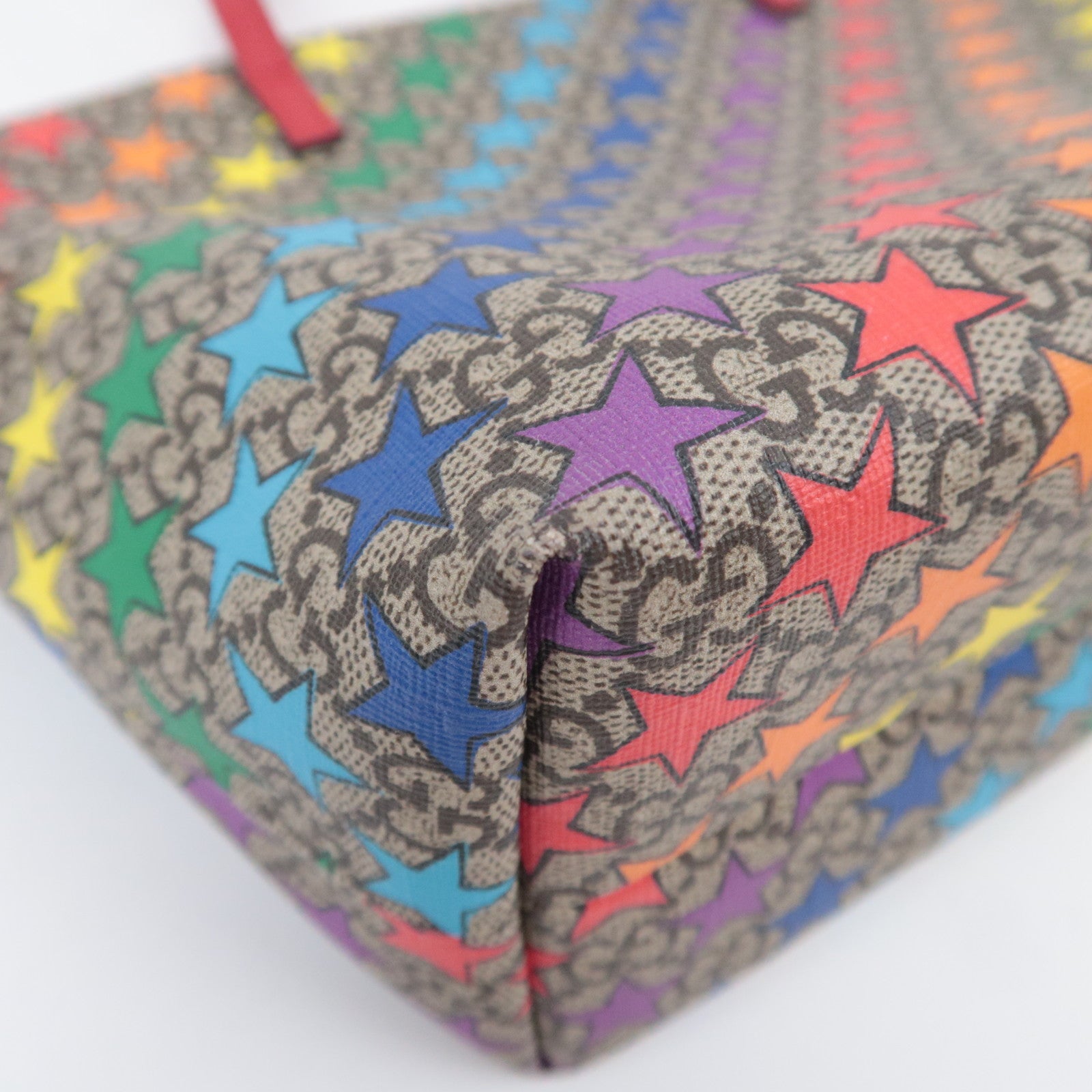 GUCCI Children's Rainbow Star Tote Bag GG Supreme 410812