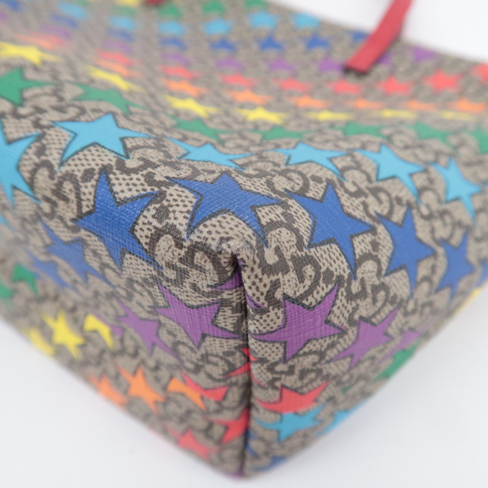 GUCCI Children's Rainbow Star Tote Bag GG Supreme 410812